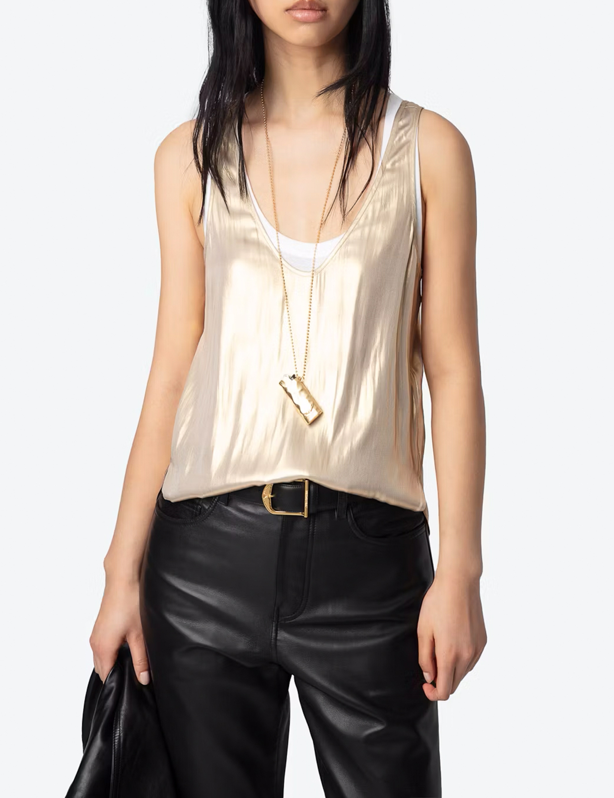 Top col rond tarys ZADIG&VOLTAIRE Jaune