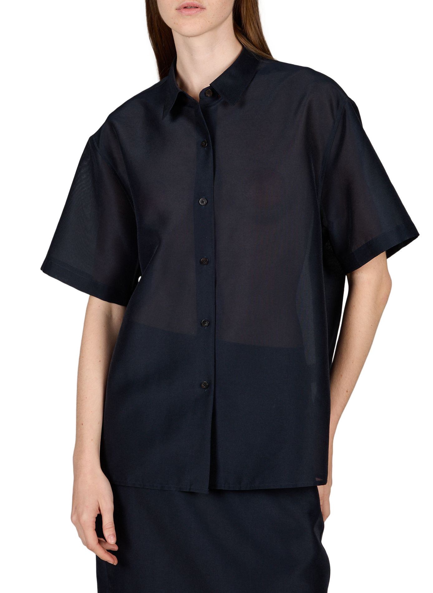 Short-sleeved sheer blouse LE 17 SEPTEMBRE