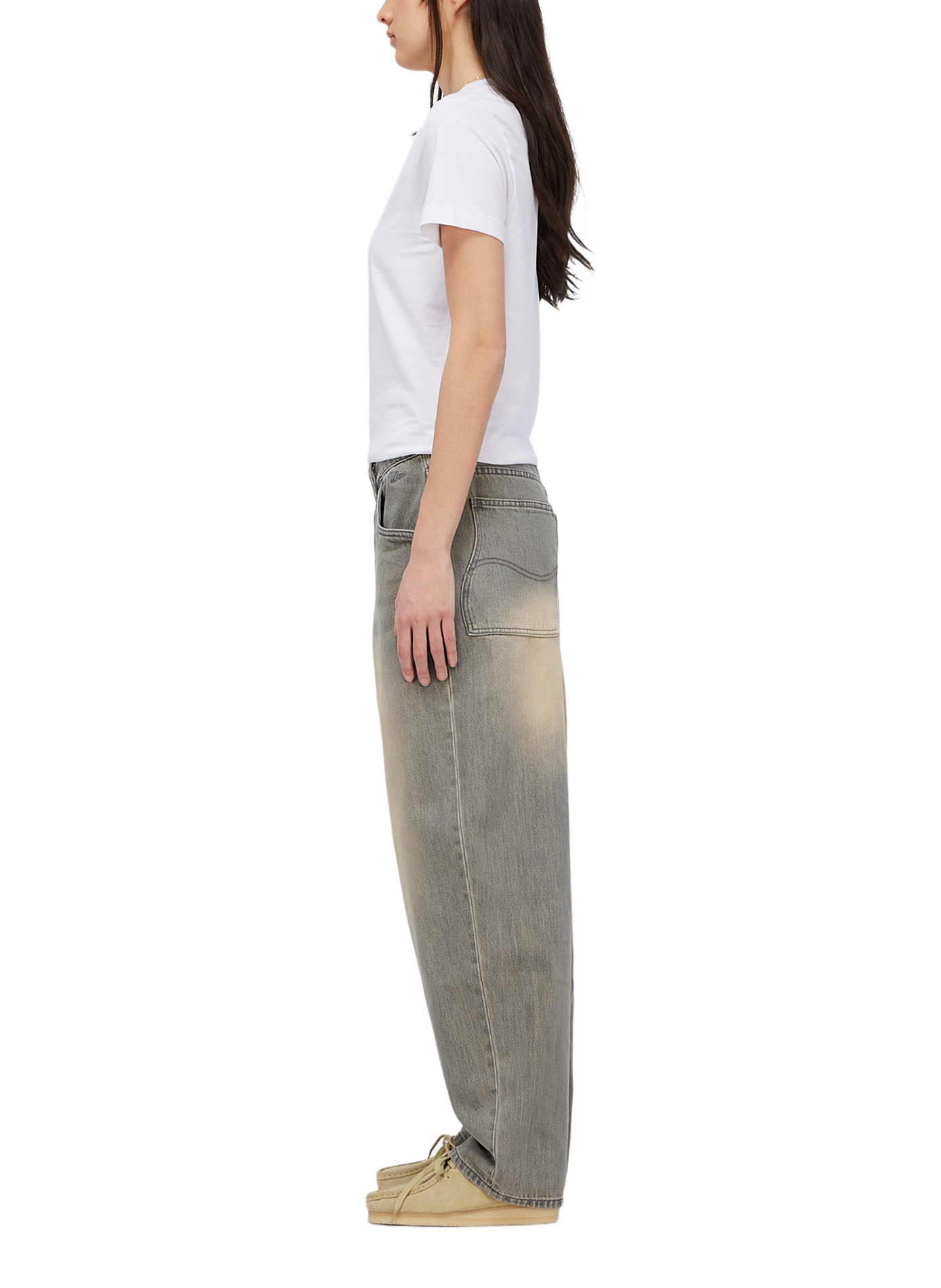 Wide-leg cotton jeans DIME Grey
