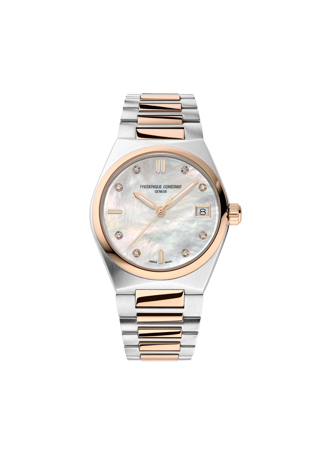 Montre quartz en acier inoxydable FREDERIQUE CONSTANT Blanc