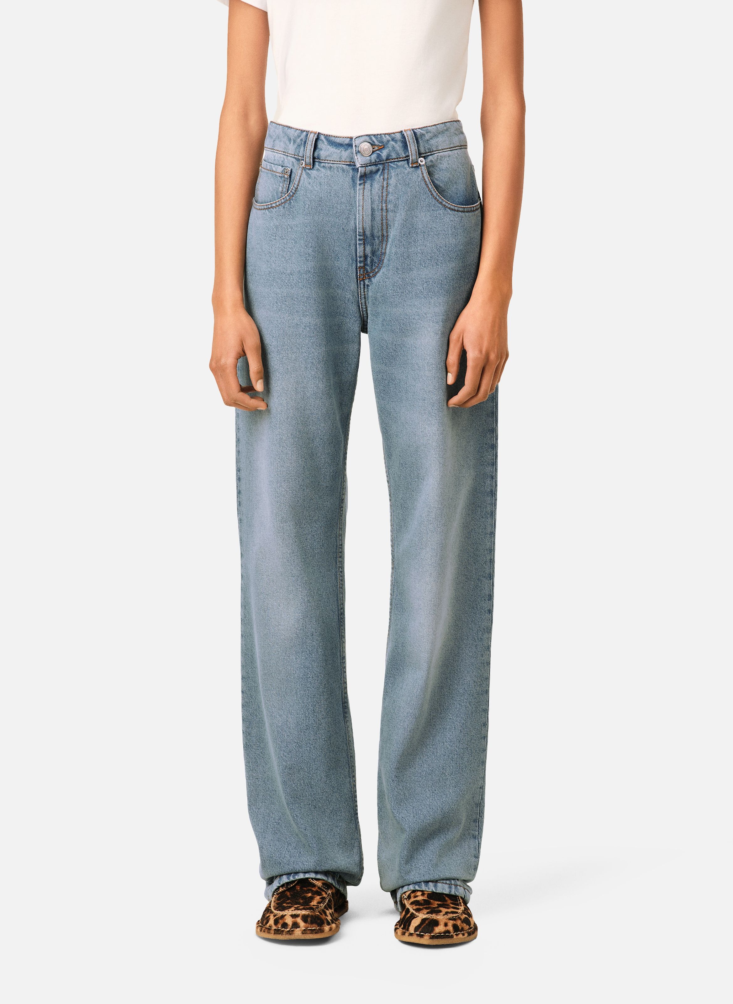 Jean coupe large en coton AMI PARIS Bleu