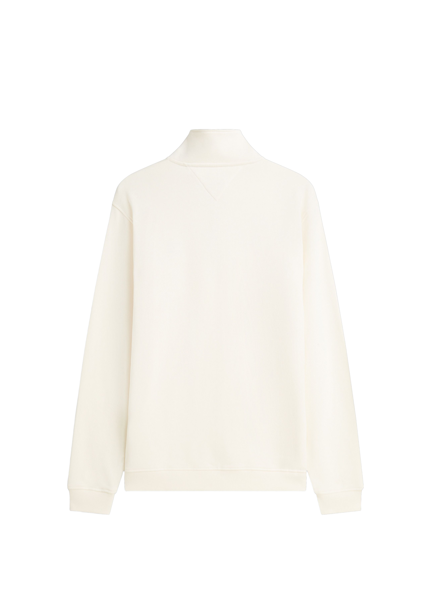 Sweat à col montant zippé en coton TOMMY HILFIGER Beige