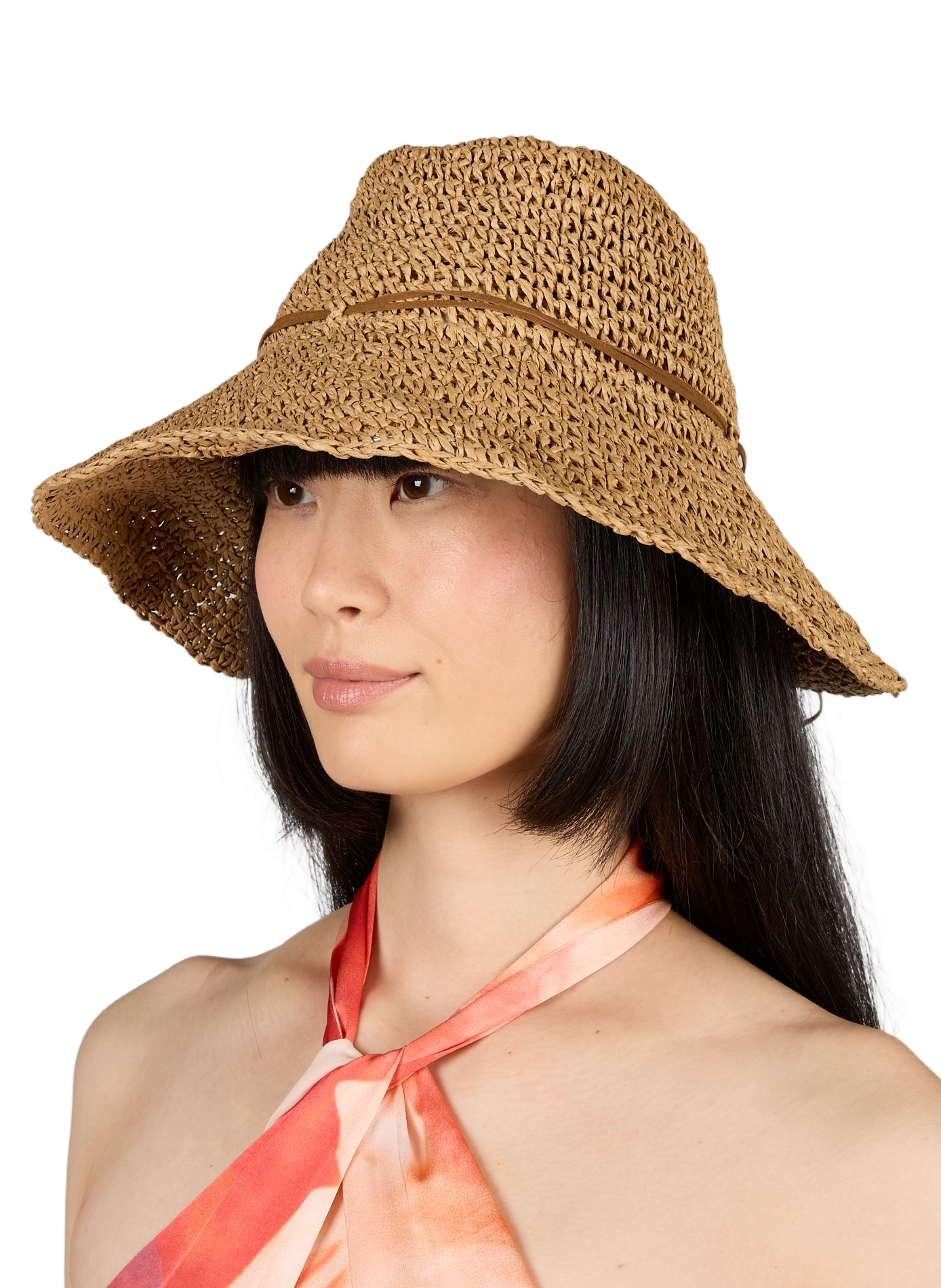 Straw hat AU PRINTEMPS PARIS Brown
