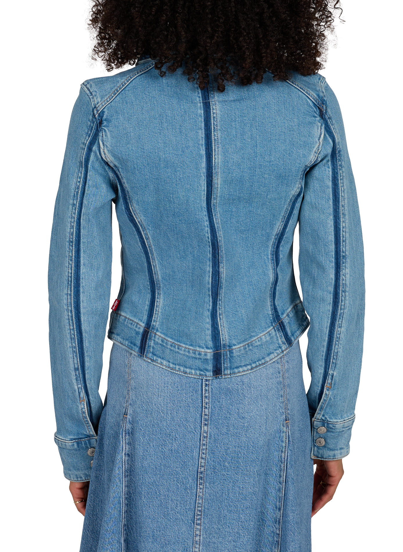 Kurze Baumwollmischungsjacke LEVI'S Blau