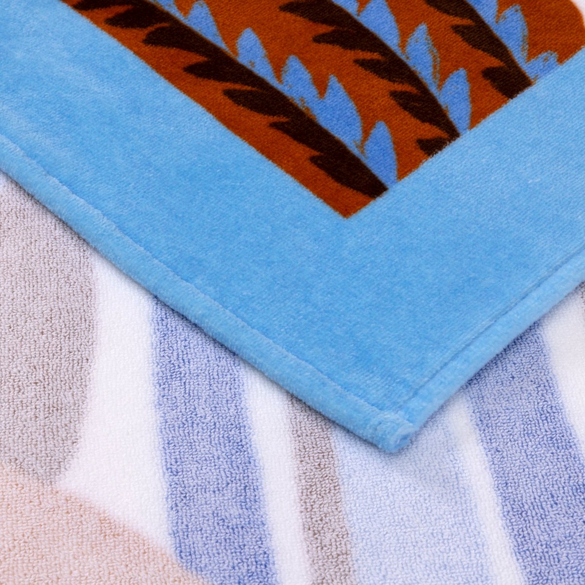 Serviette de plage  en velours, terrasse DESFORGES Multicolore