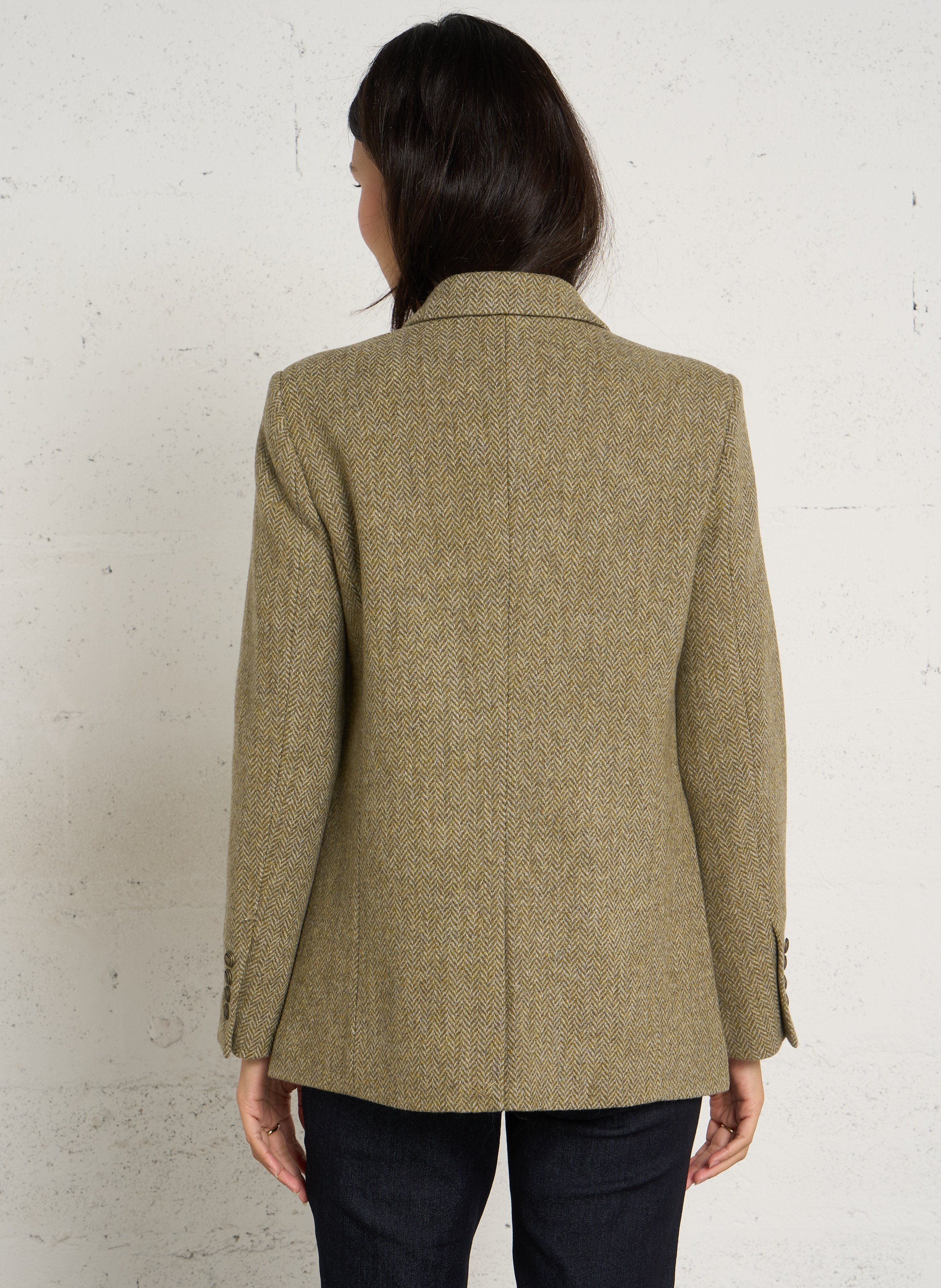 Veste blazer slim imprimé en laine courtney MAISON 123 Vert