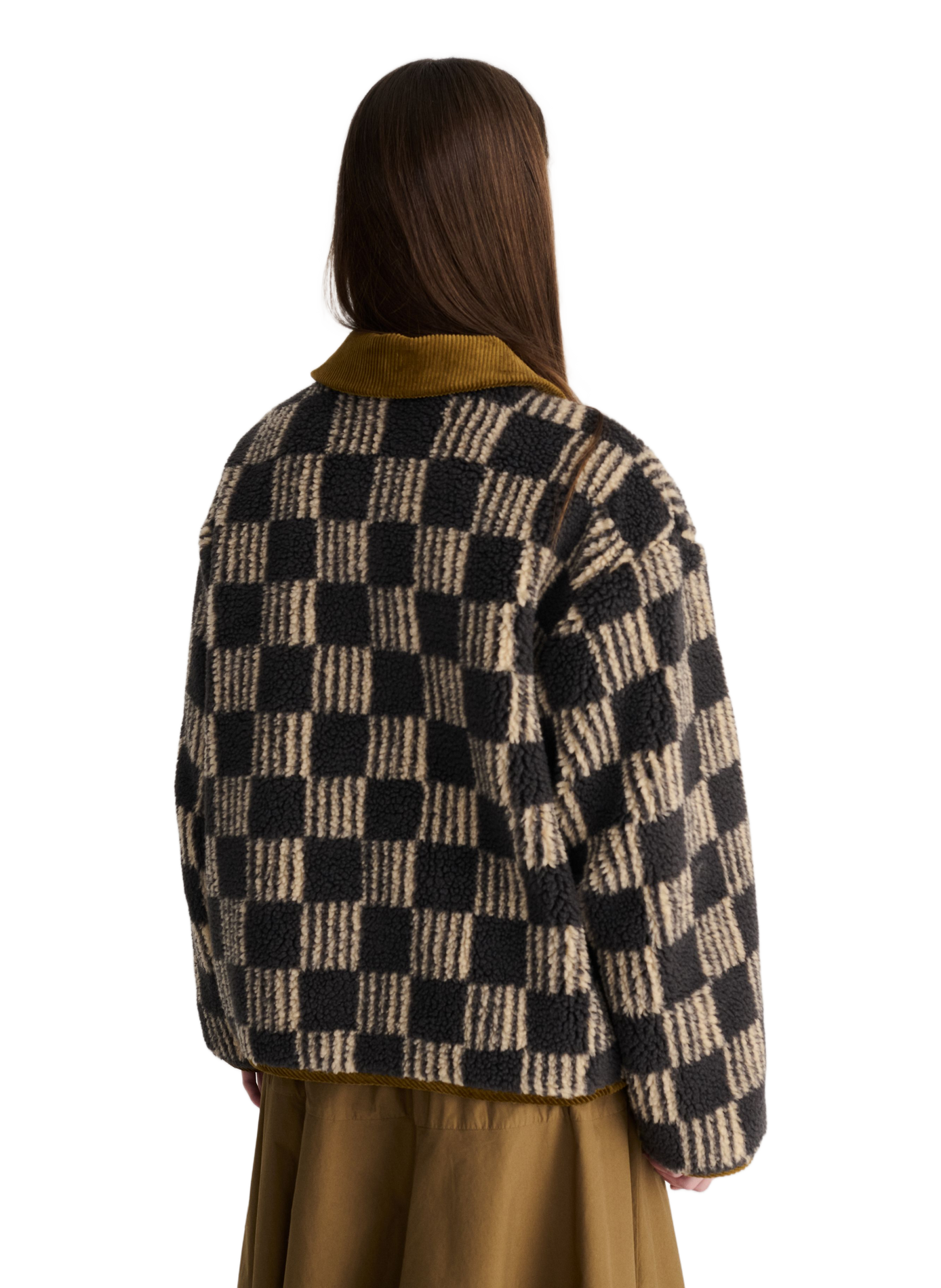 Veste ample damier col velours BOBO CHOSES Beige