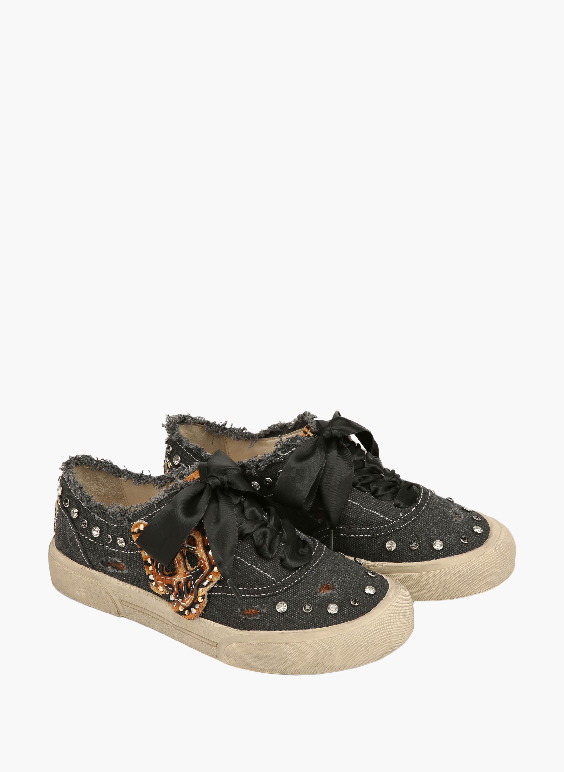 Mission-sneakers van canvas NAKED WOLFE Zwart