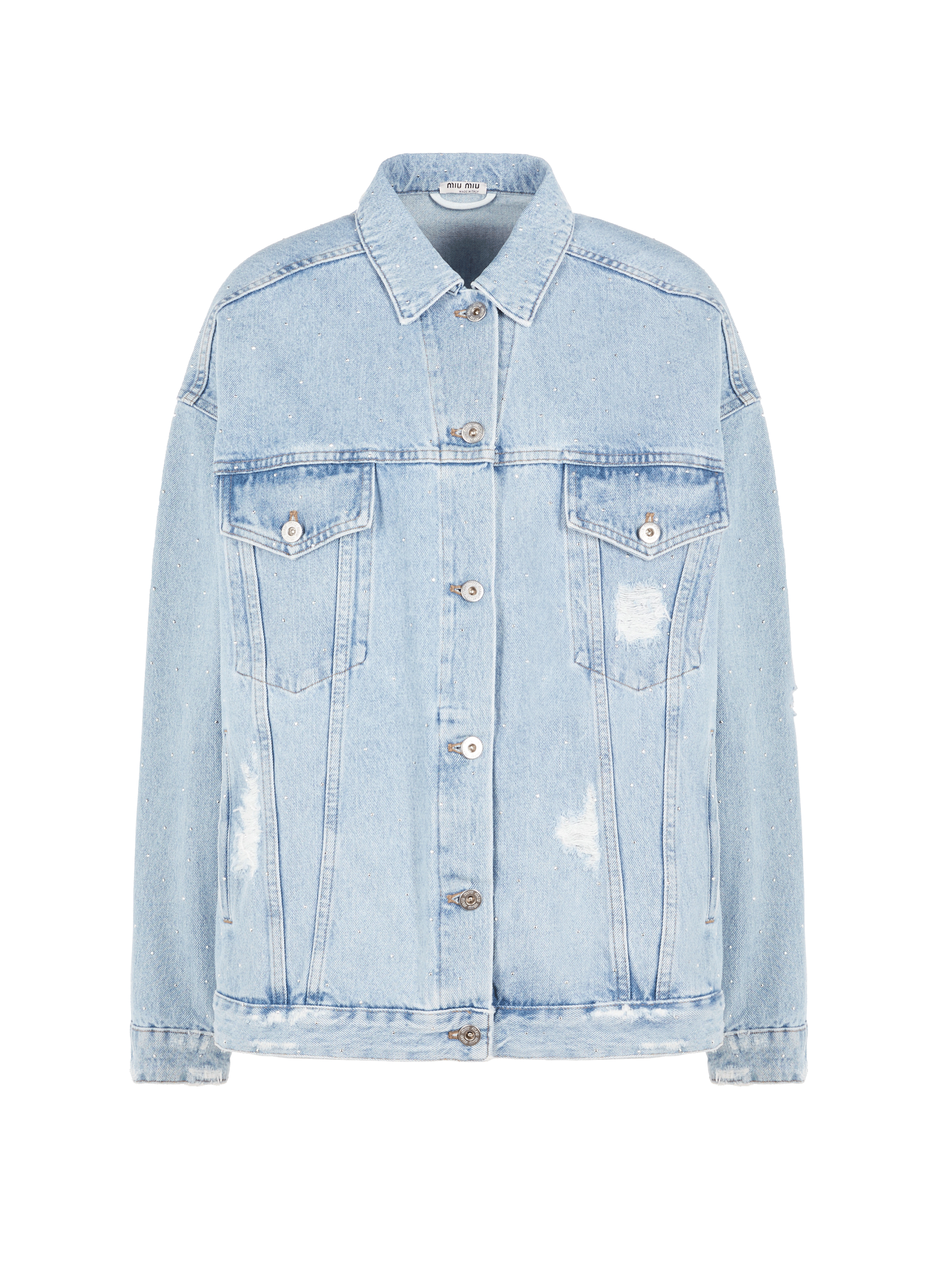 Veste en jean détail brillant