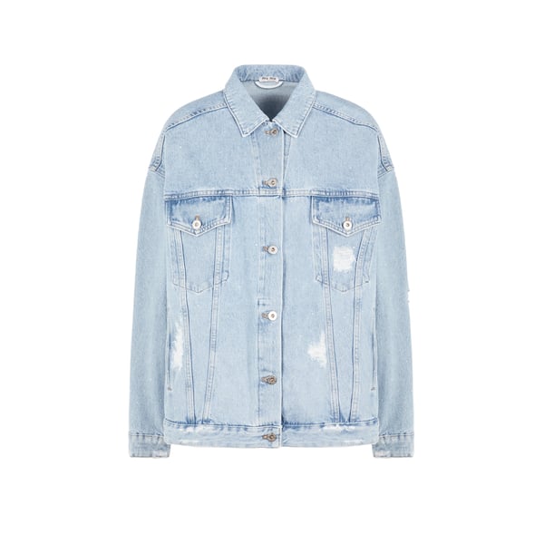 Veste en jean détail brillant