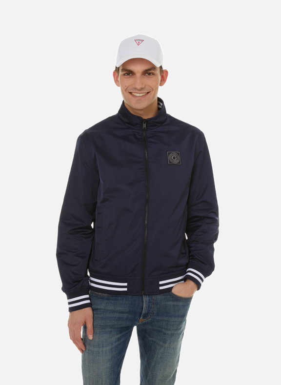 GUESS Light jacket with logo Blue