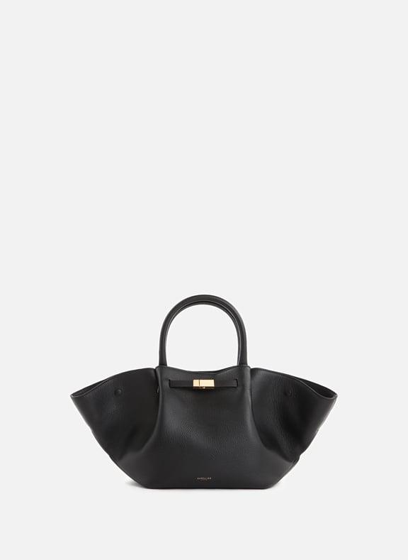 Striped leather handbag Black by DEMELLIER LONDON DEMELLIER LONDON Striped leather handbag Black