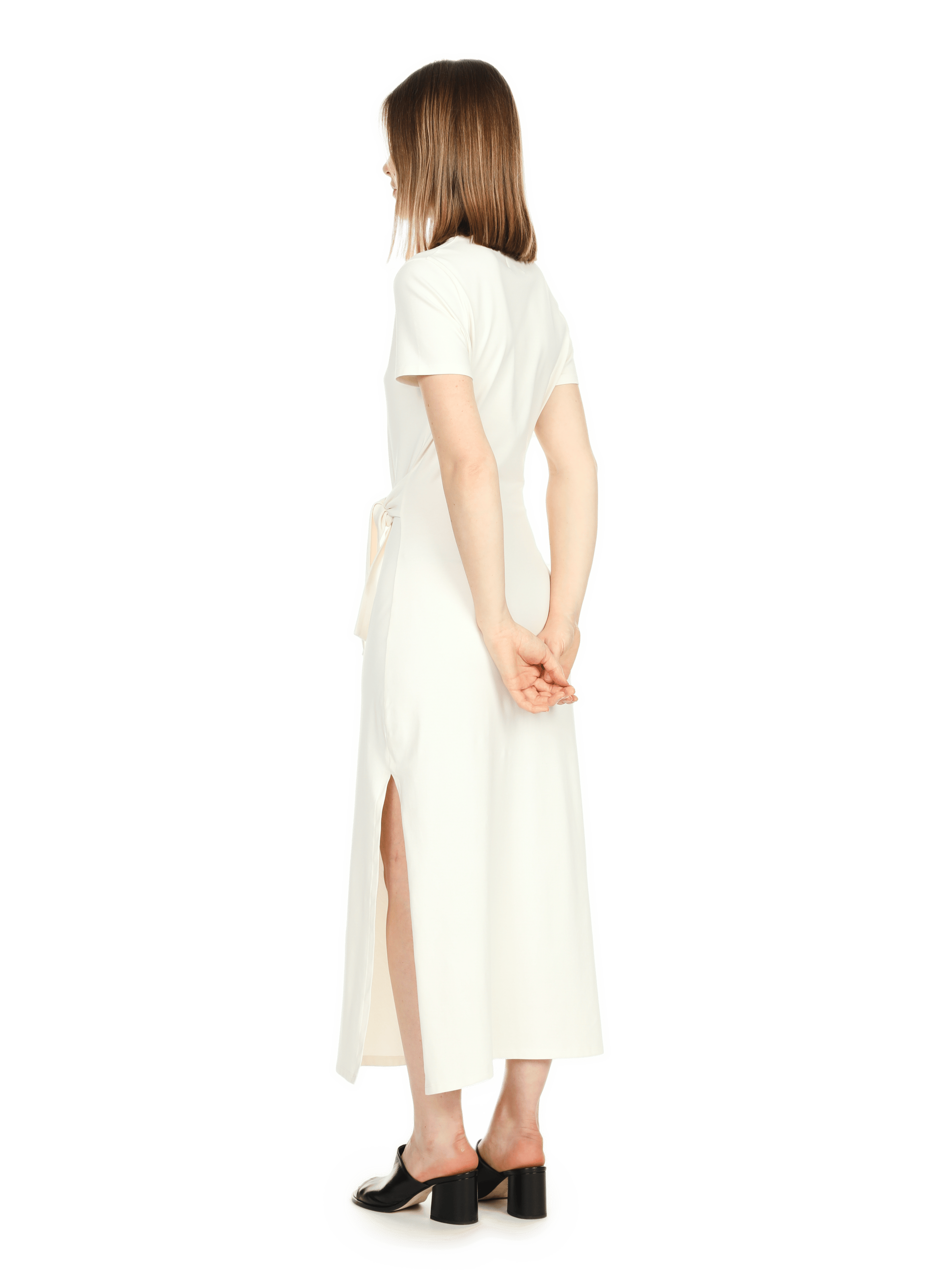 Midi dress with slit SAISON 1865 Beige