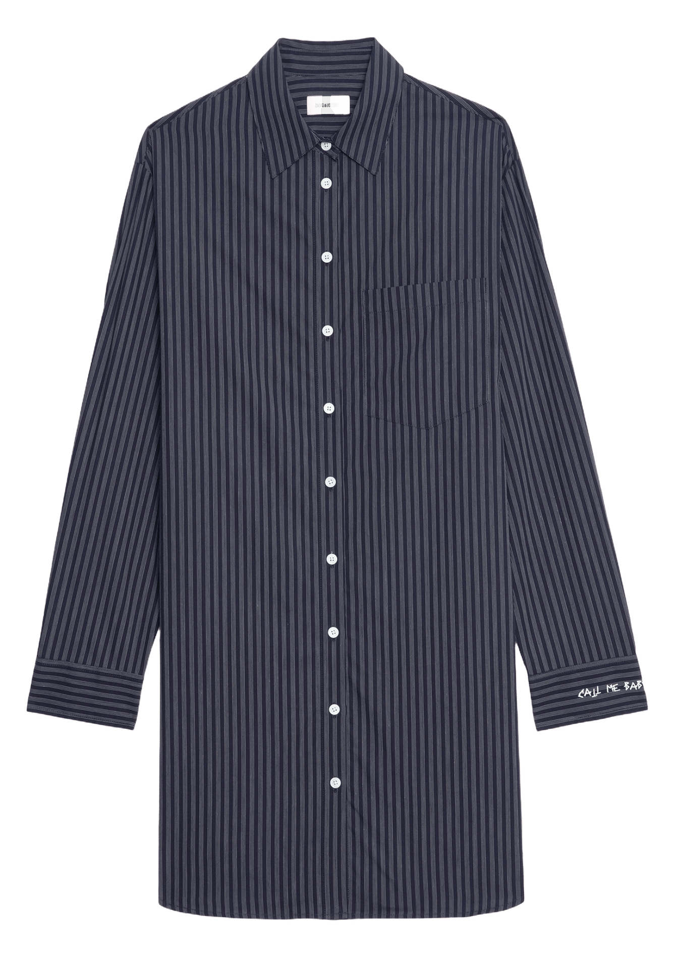 Robe courte en coton rayé rorning ZADIG&VOLTAIRE Bleu