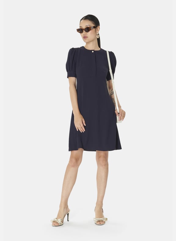Robe fluide uni - roucoule Bleu by TARA JARMON TARA JARMON Robe fluide uni - roucoule Bleu