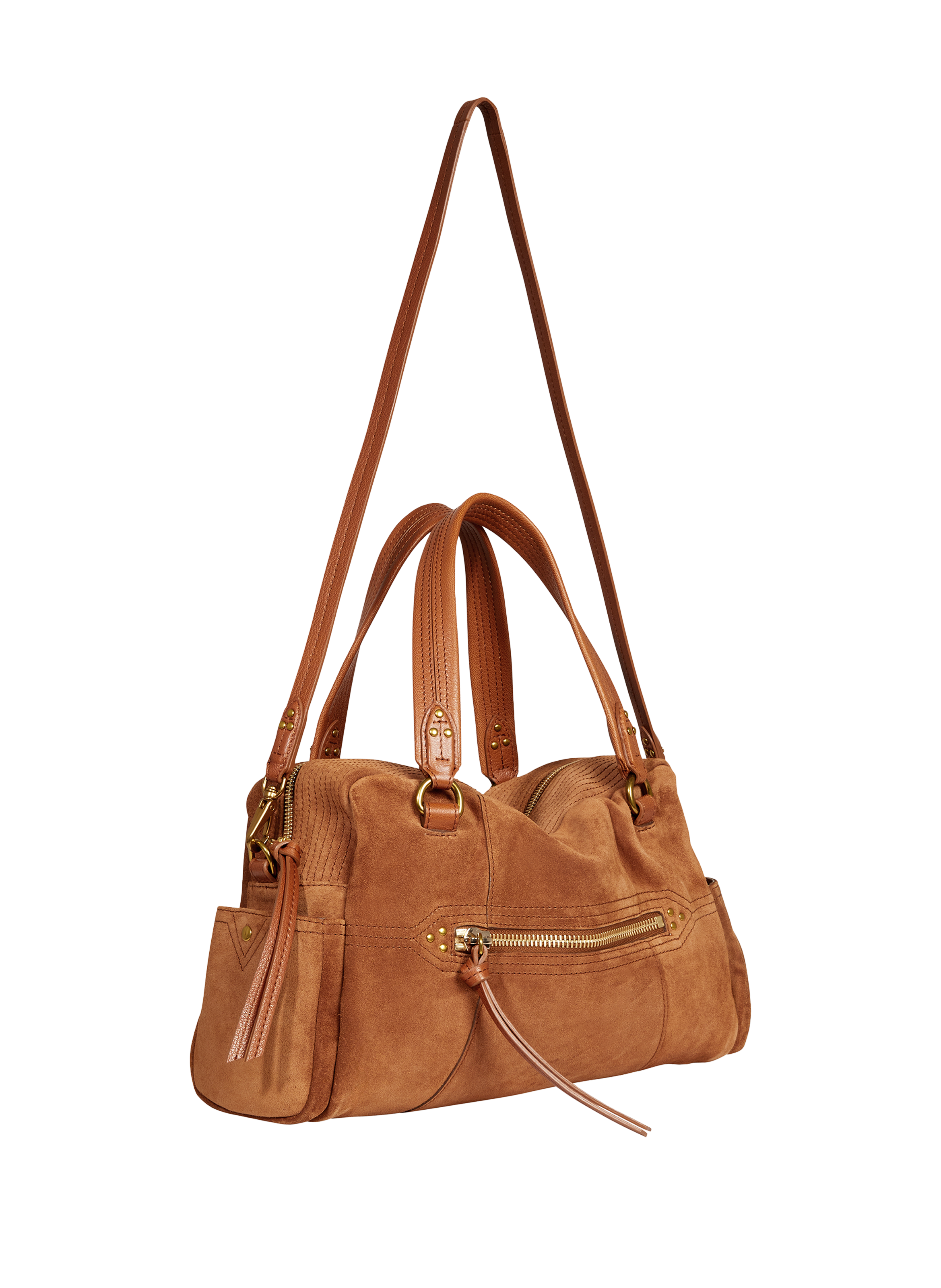 Sac à main Lucky Bowling en croûte de cuir JÉRÔME DREYFUSS Marron