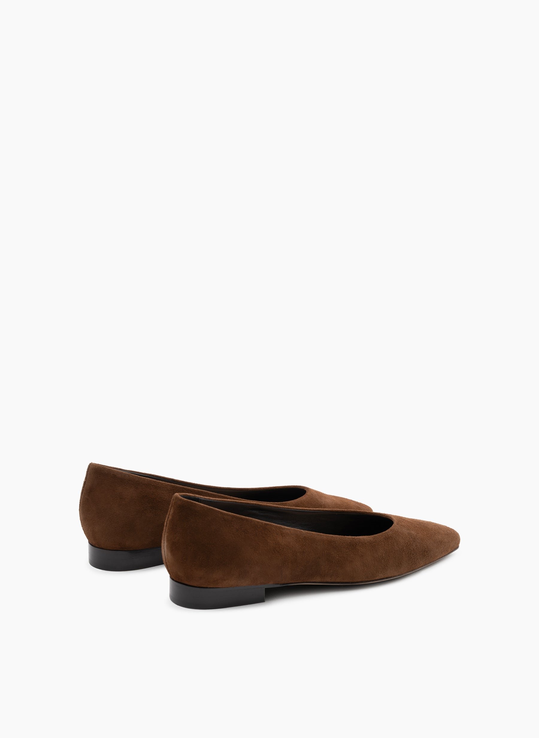 Ballerines estrella en chevre velours PARALLELE Marron