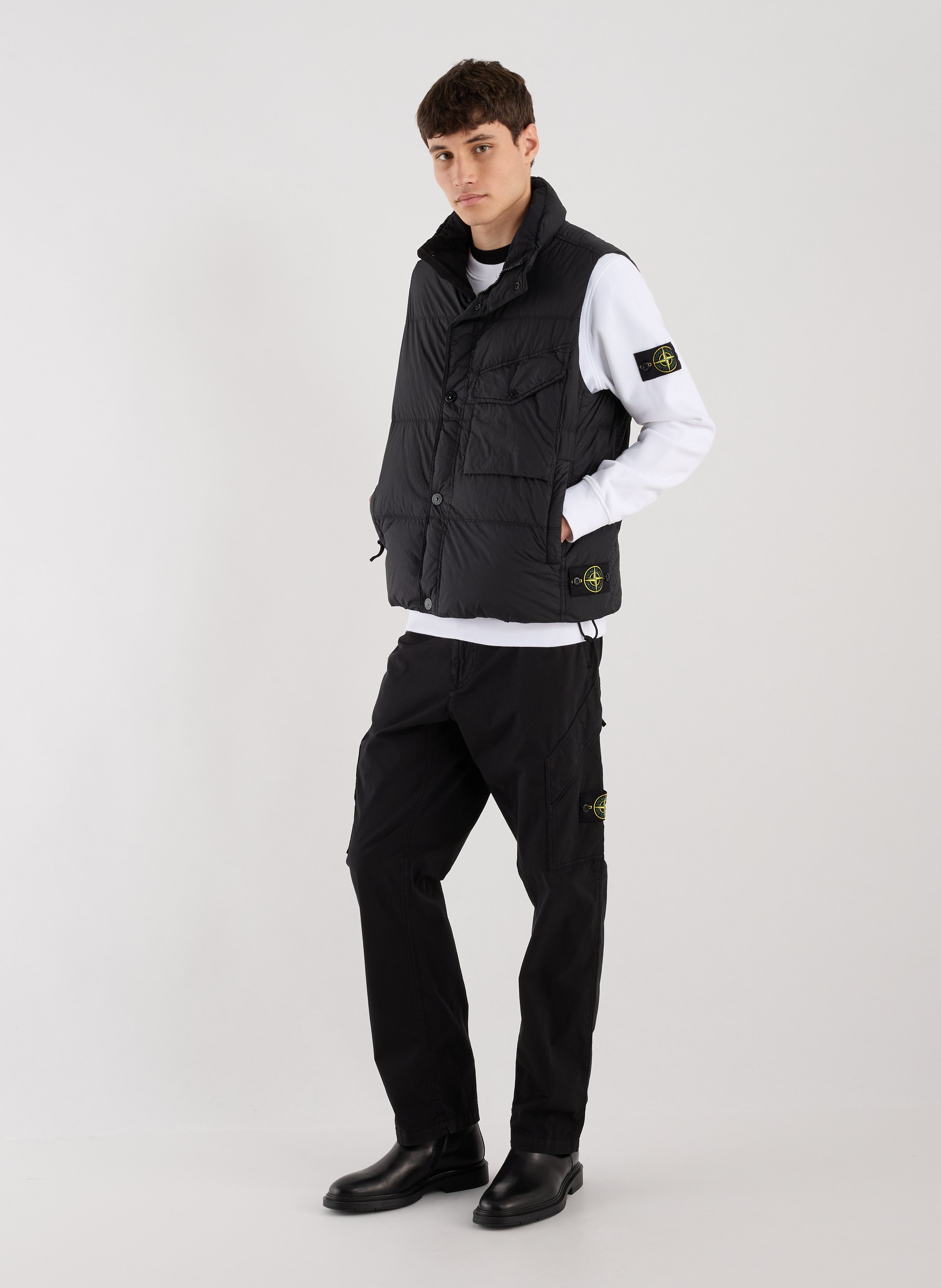 Down gilet STONE ISLAND Black