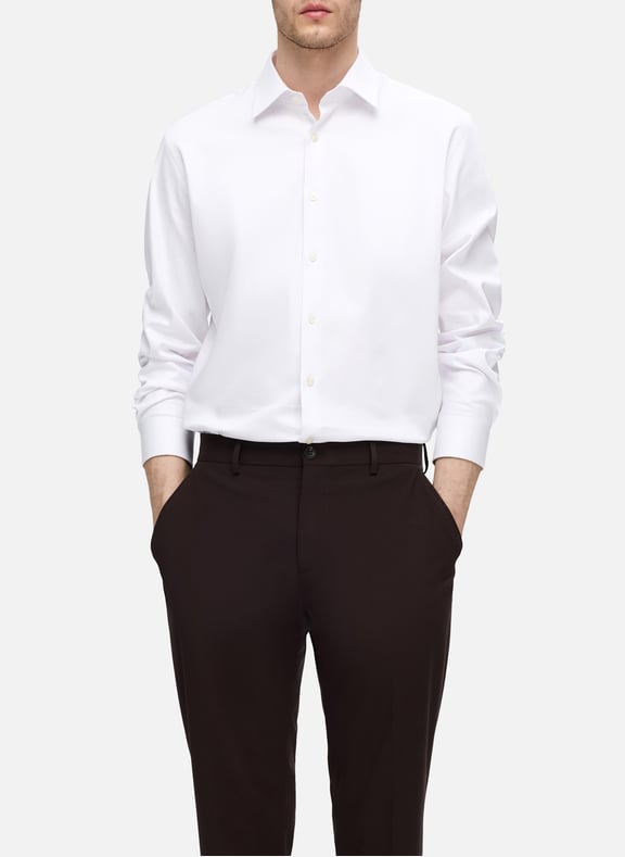 Slim shirt in blended organic cotton White by SELECTED SELECTED Slim shirt in blended organic cotton White