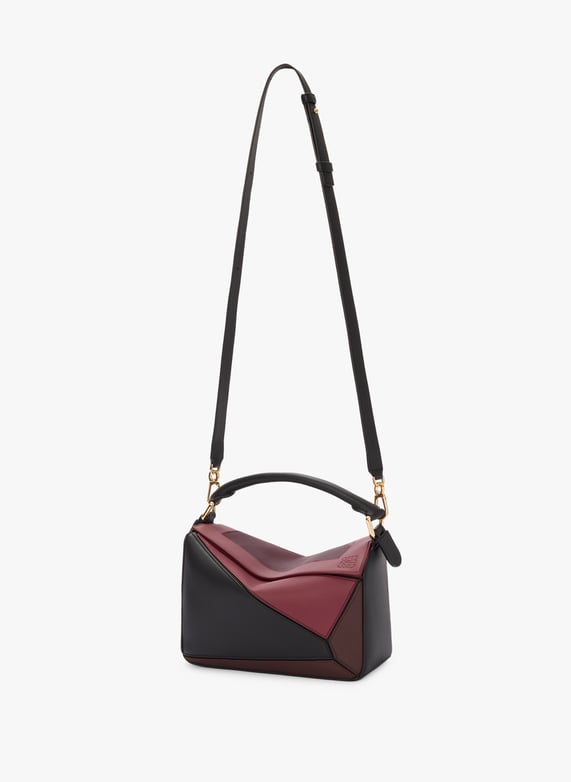 Petit sac Puzzle en cuir de veau - LOEWE x Albers | Noir by LOEWE Petit sac Puzzle en cuir de veau - LOEWE x Albers Noir