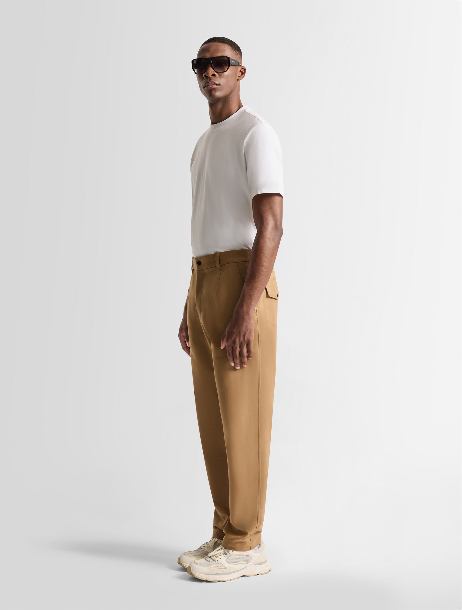 Pantalon laukol coton coupe regular FUSALP Beige