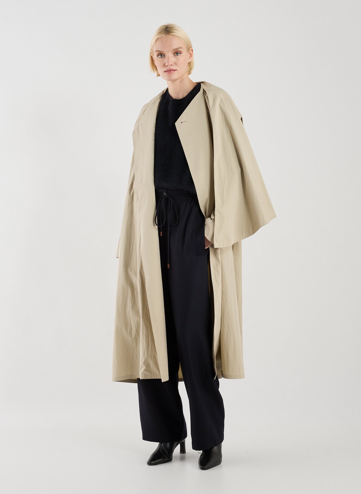 Long coat in blended cotton LE 17 SEPTEMBRE Beige
