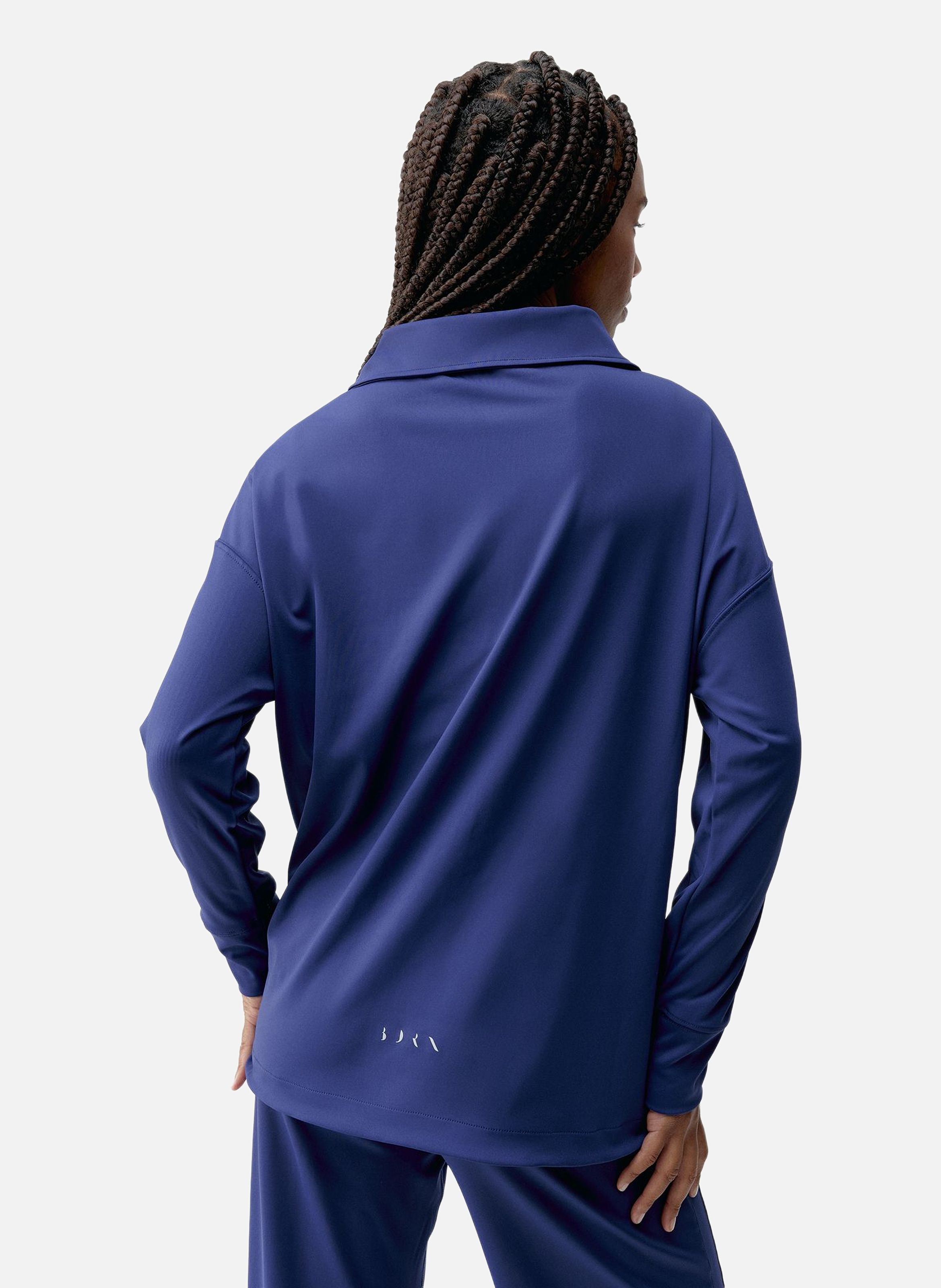 Sweat de sport sans capuche performance lua polo BORN LIVING YOGA Bleu