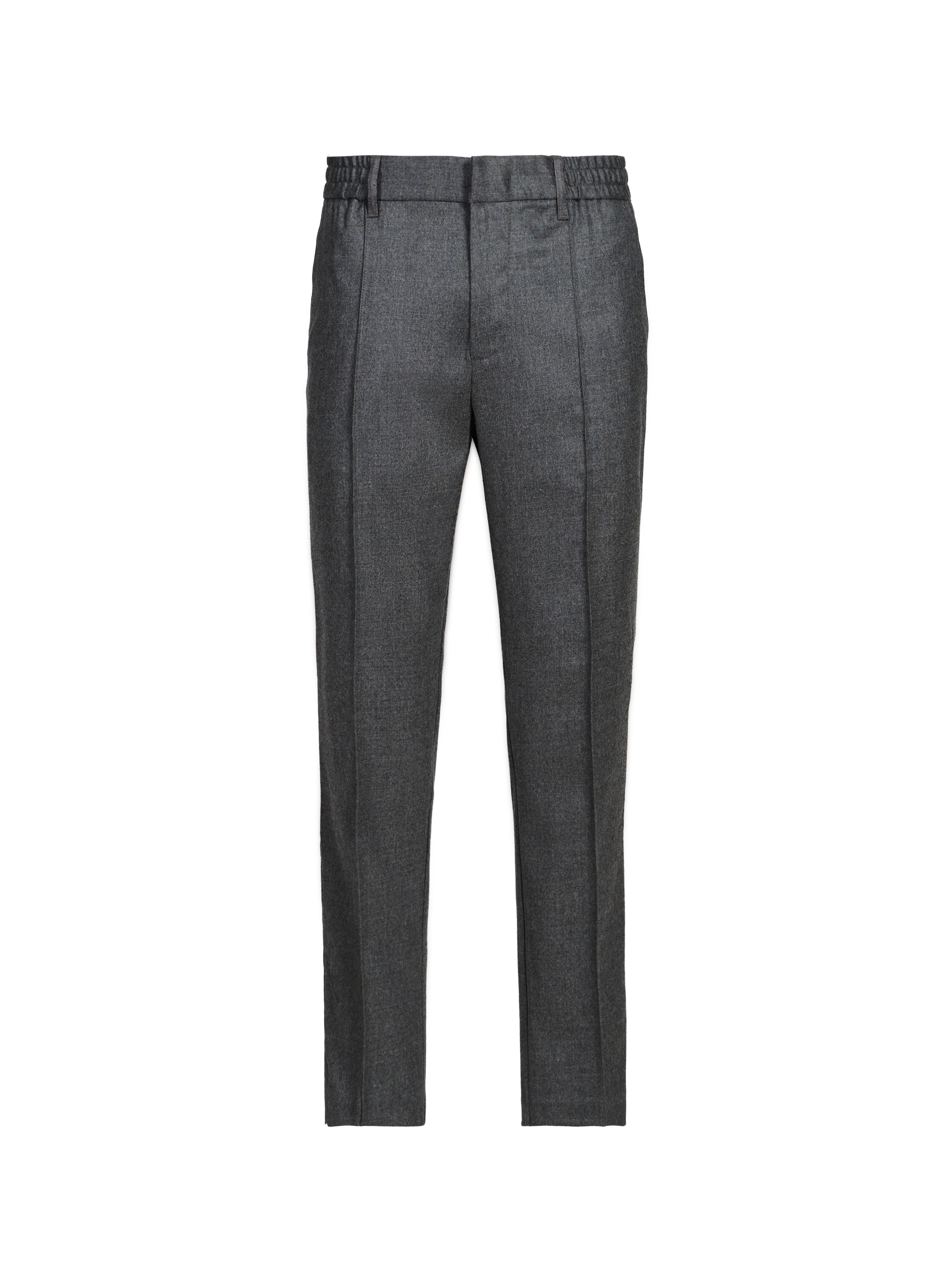 Straight virgin wool-blend trousers EMPORIO ARMANI Grey