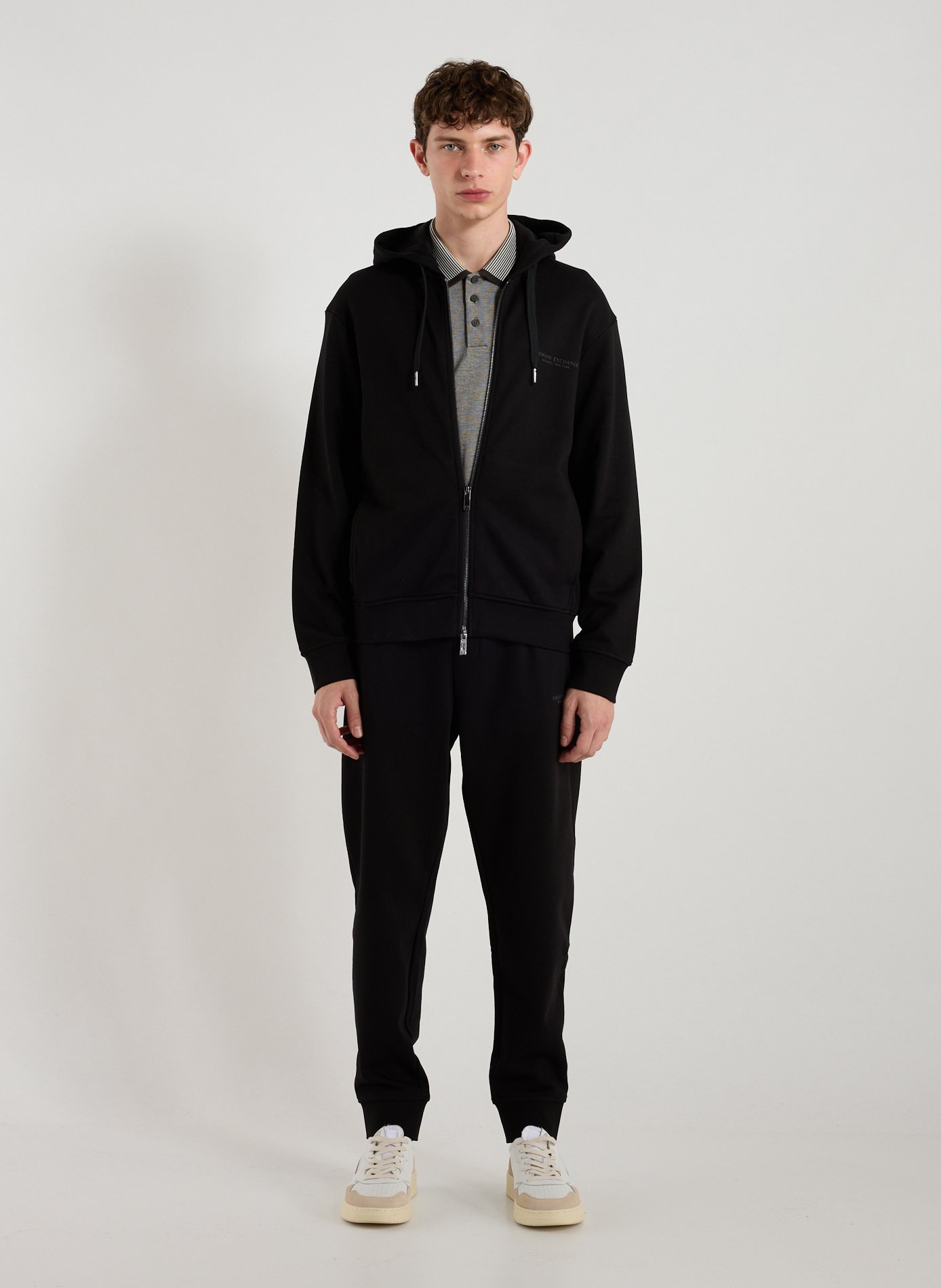 Cotton Hooded Sweatshirt ARMANI EXCHANGE Black