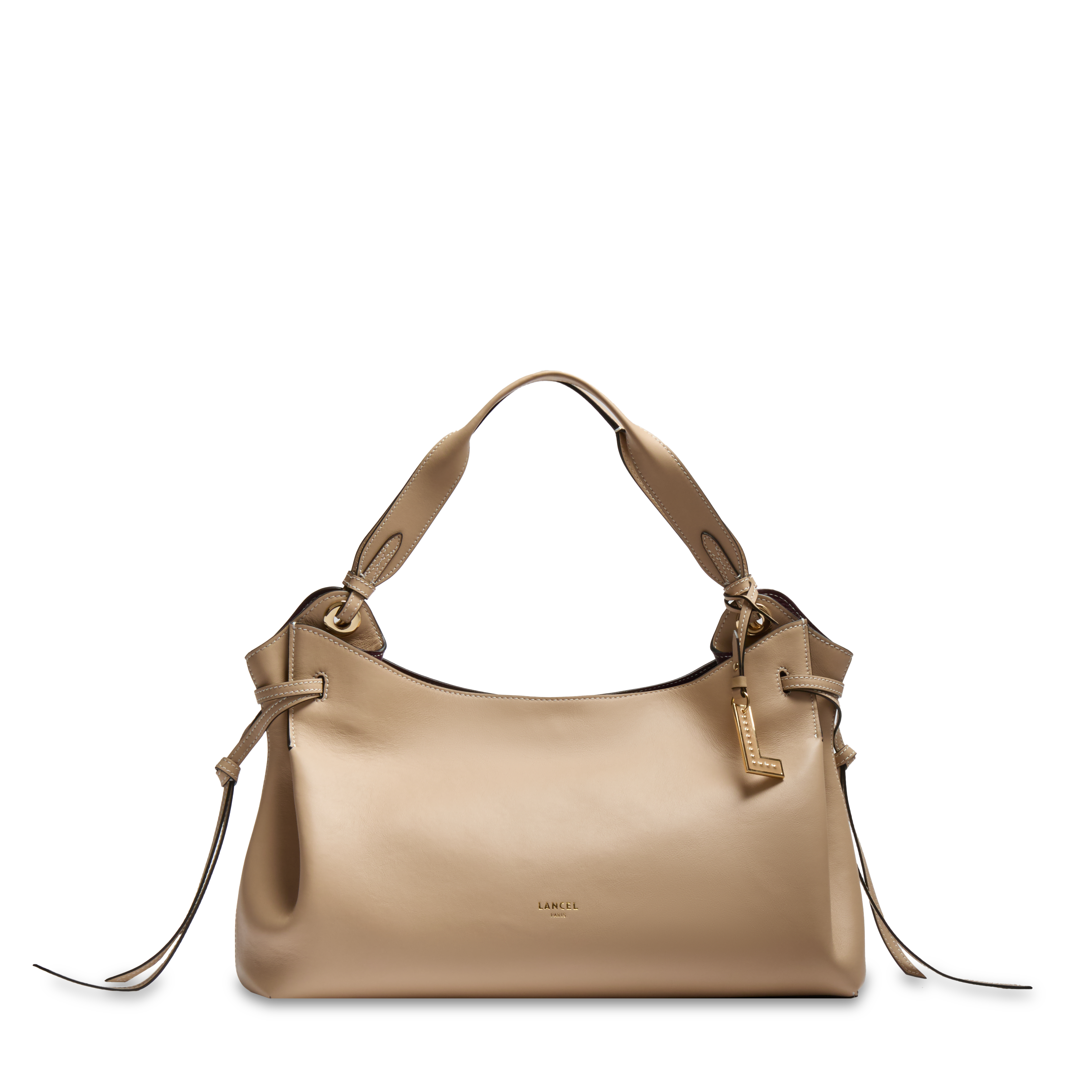 Sac carryall m swann de lancel en cuir LANCEL Beige