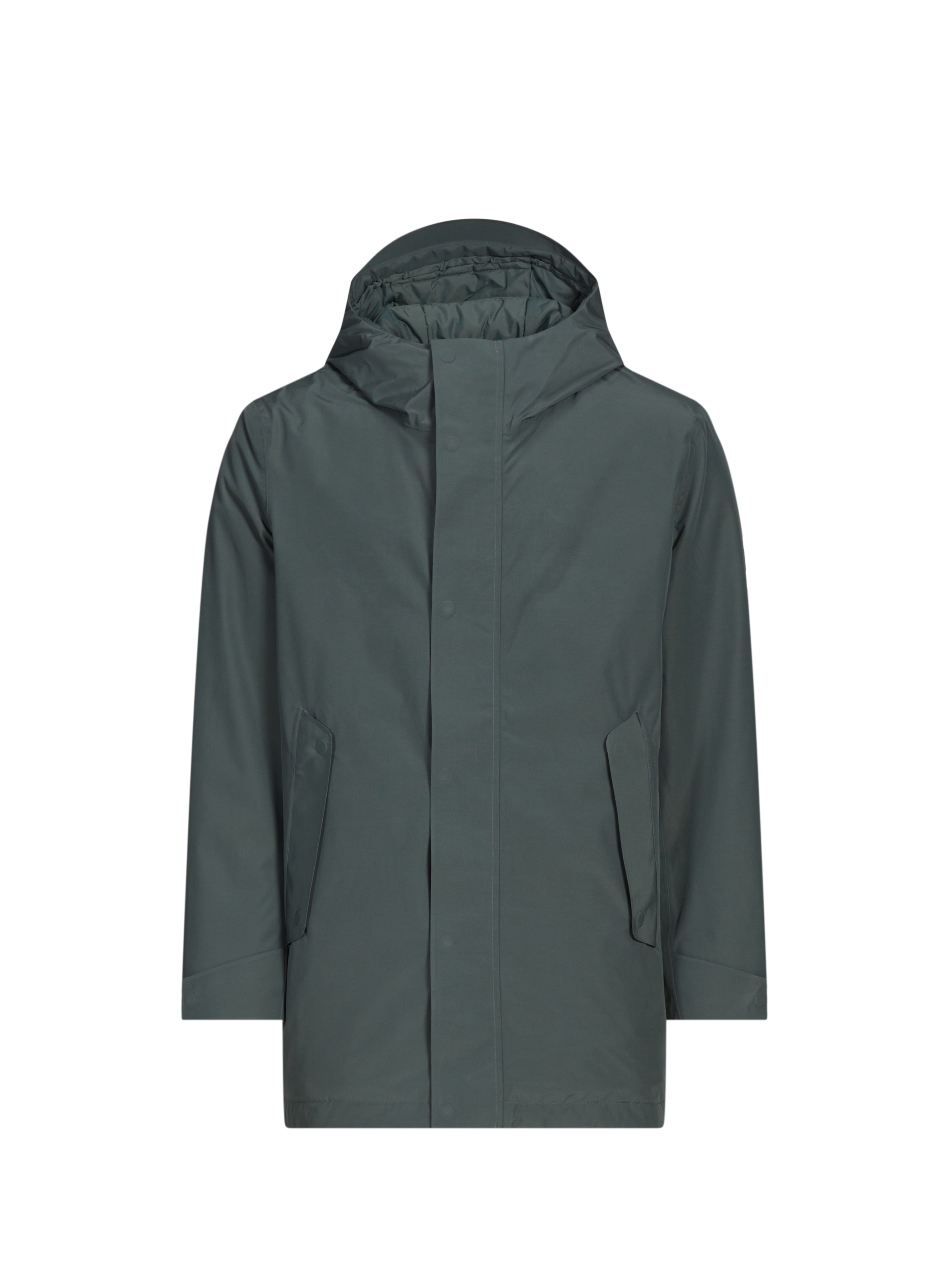 AIGLE Mid-length straight parka with hood MTD Grey
