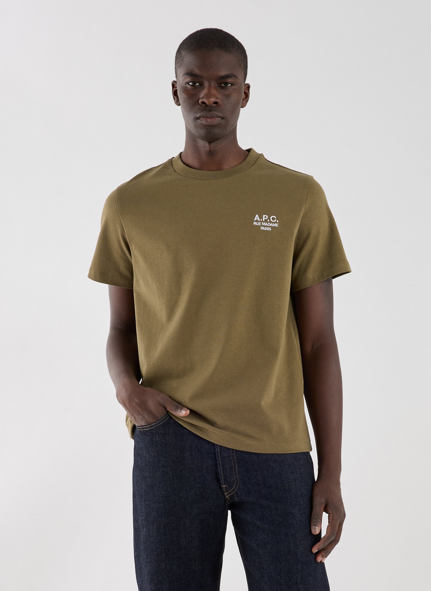 Classic Cotton T-Shirt A.P.C. Khaki