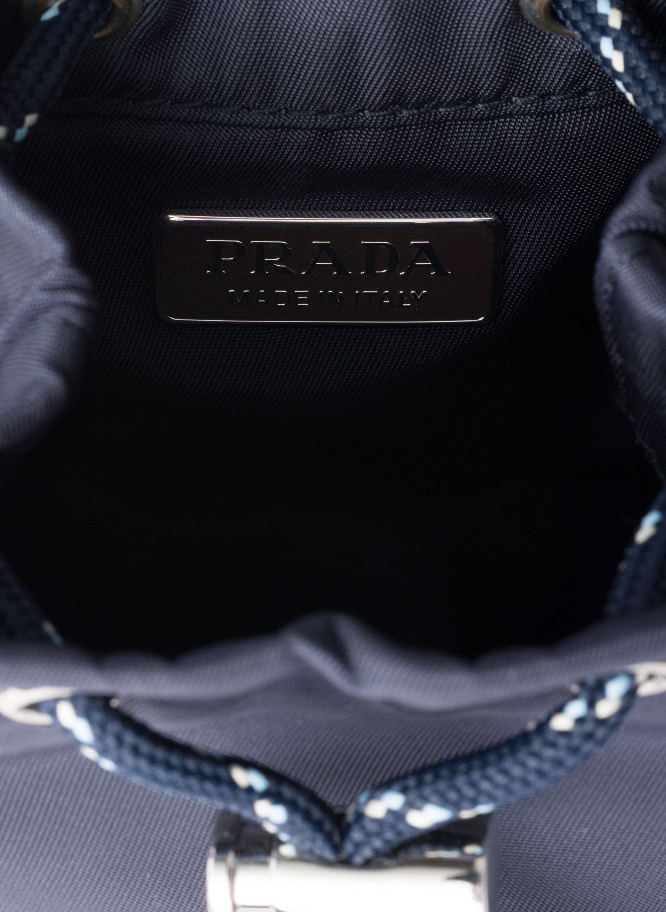 Charm porte-clés prada speedrock en re-nylon PRADA Bleu