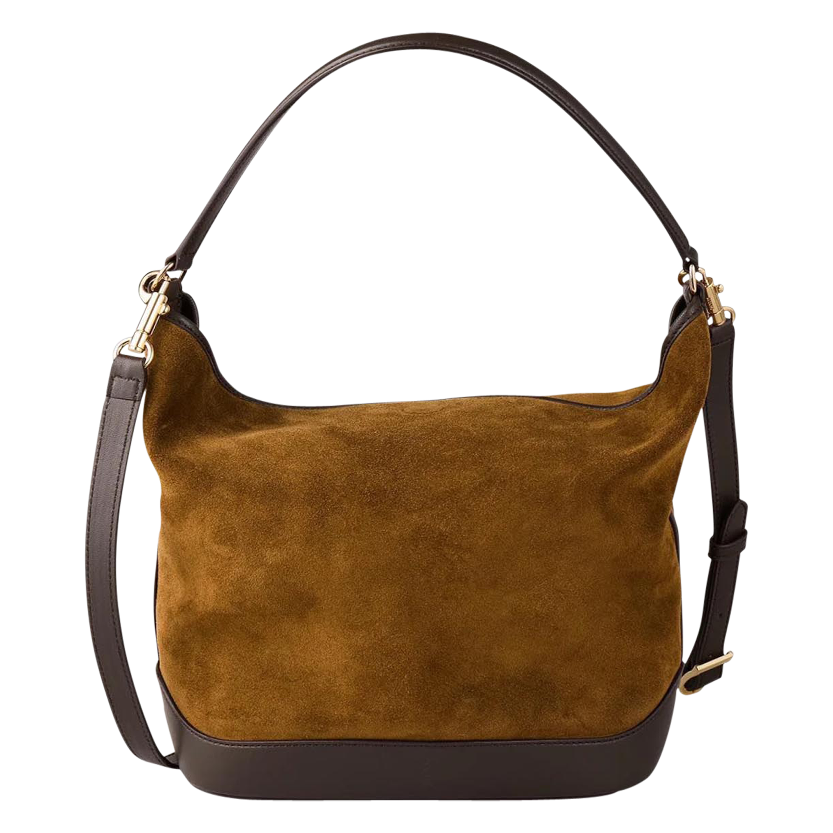 Sac seau bandoulière en cuir velours tangoso SANDRO Marron