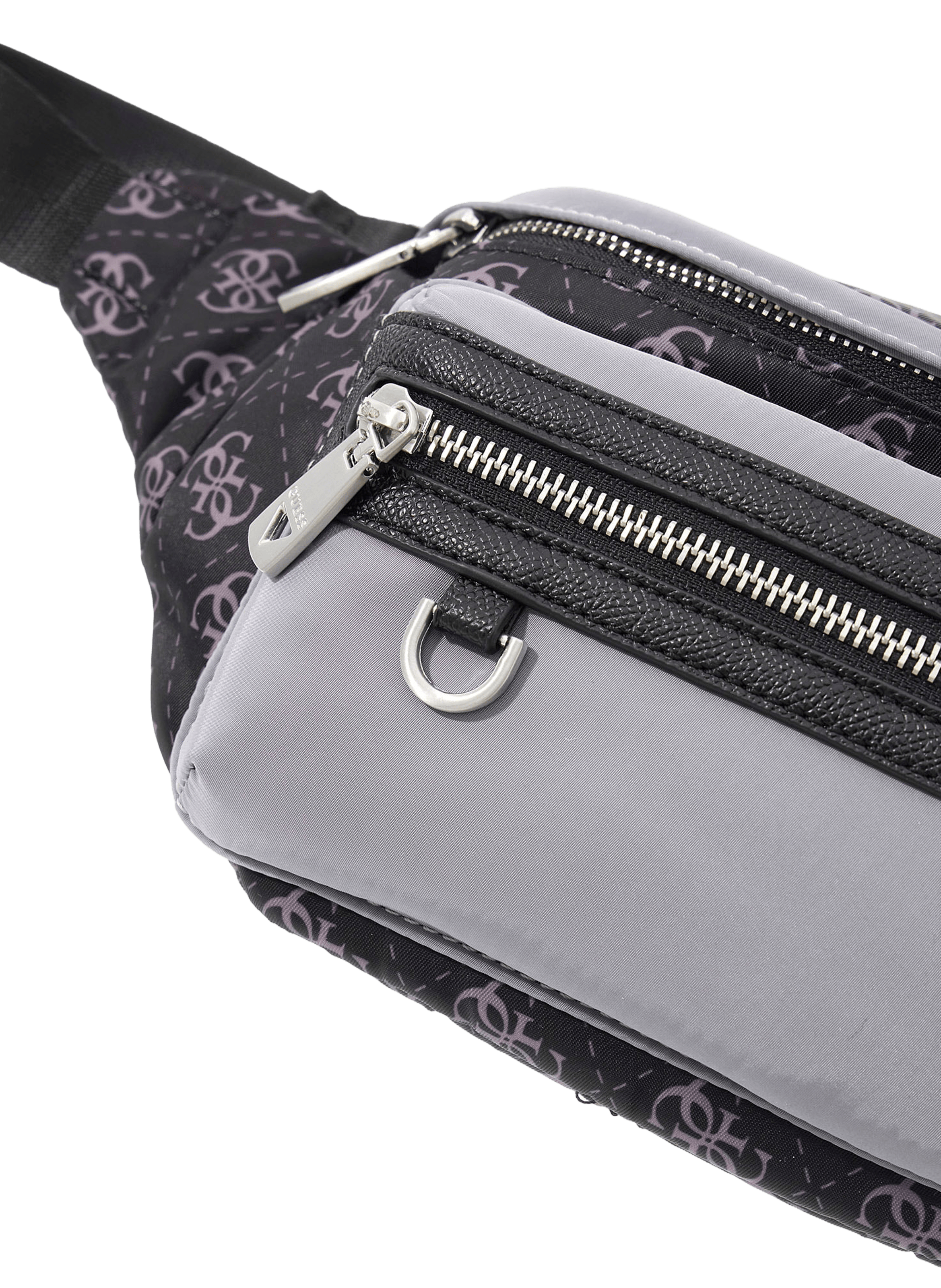 Fanny pack with pattern GUESS Black