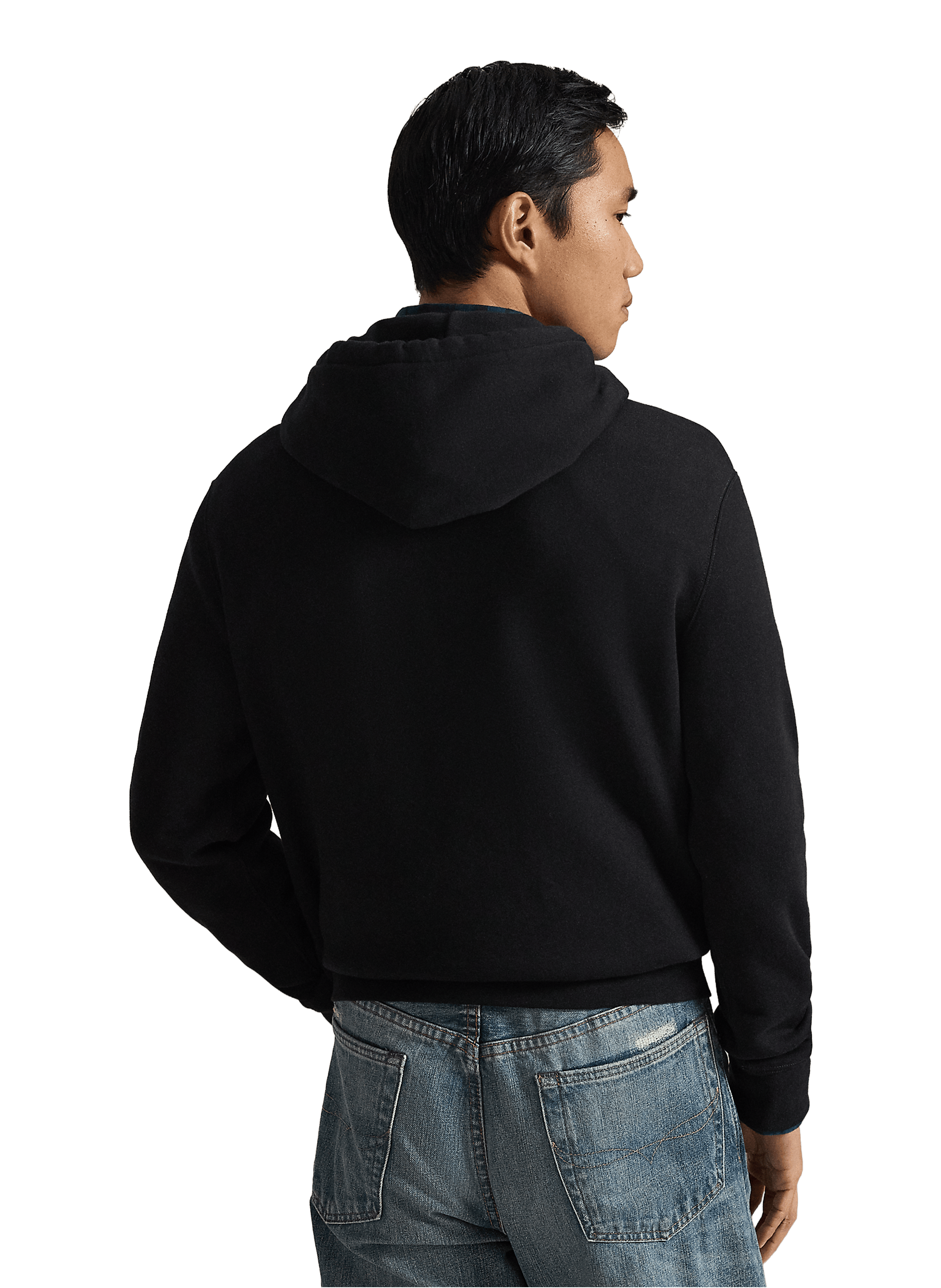 Sweat à capuche avec imprimé en coton mélangé POLO RALPH LAUREN Noir