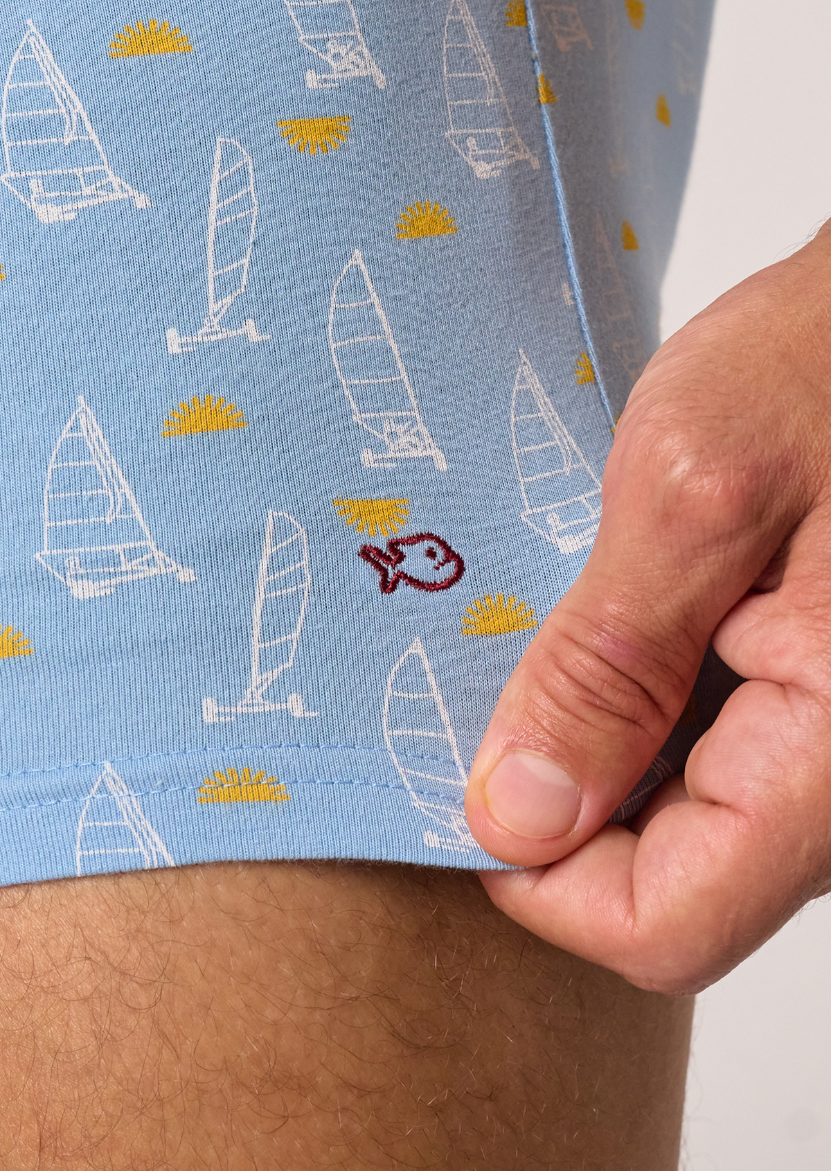 Boxer en coton biologique BILLYBELT Bleu