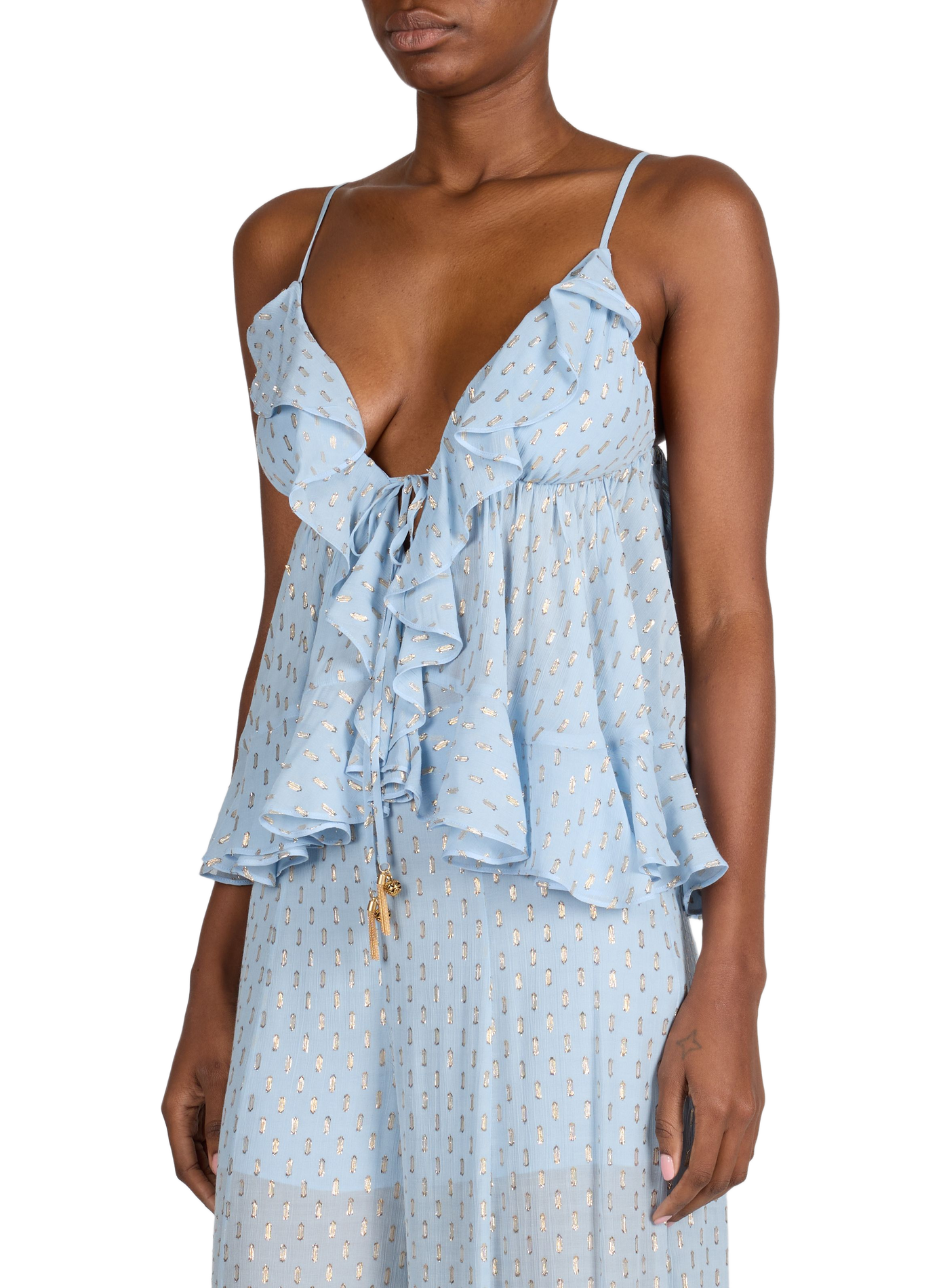 Fluid top with thin straps ZIMMERMANN Multicolour