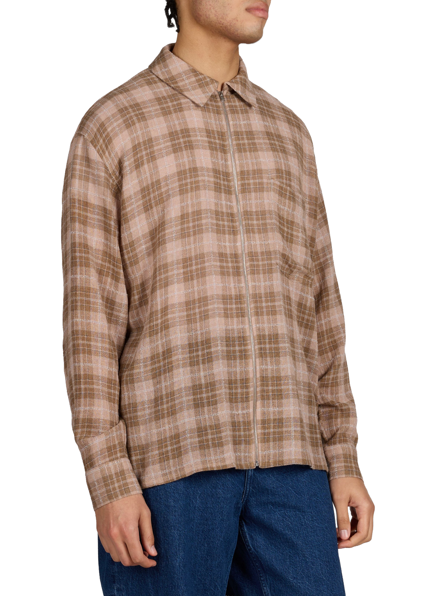 Shirt with classic plaid collar WON HUNDRED Brown