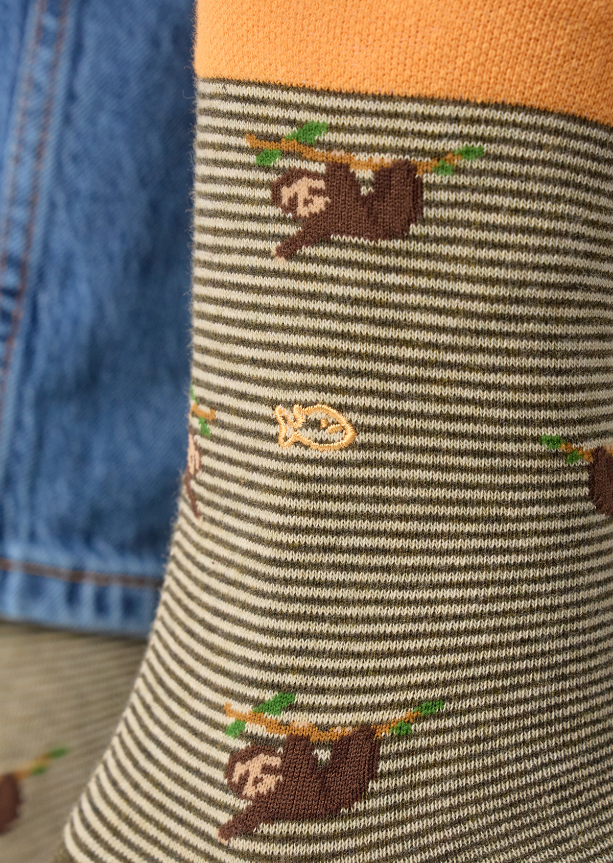 Chaussettes en coton peigné animaux BILLYBELT Marron