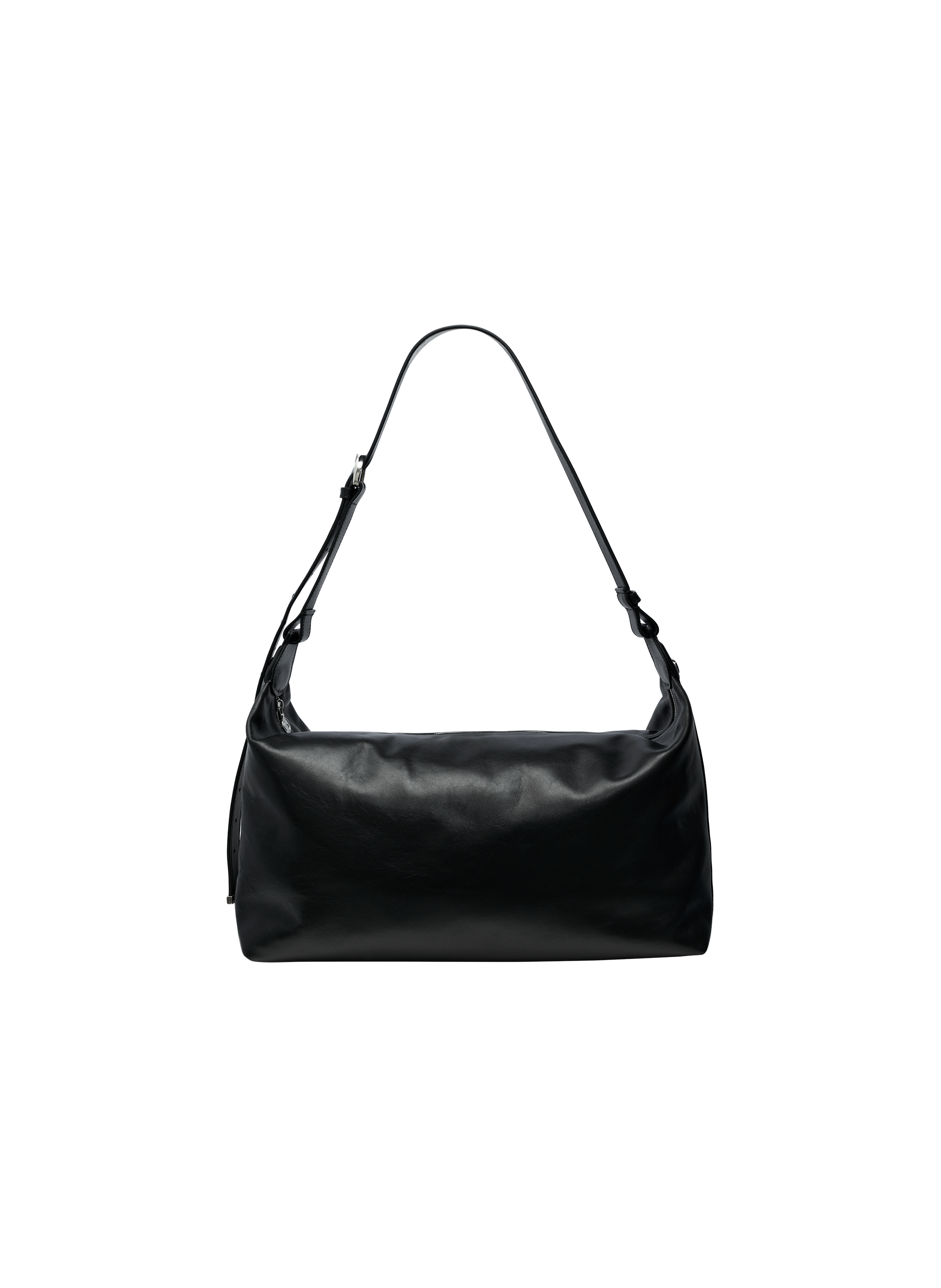 Sac messager en cuir lisse MARINE SERRE Noir