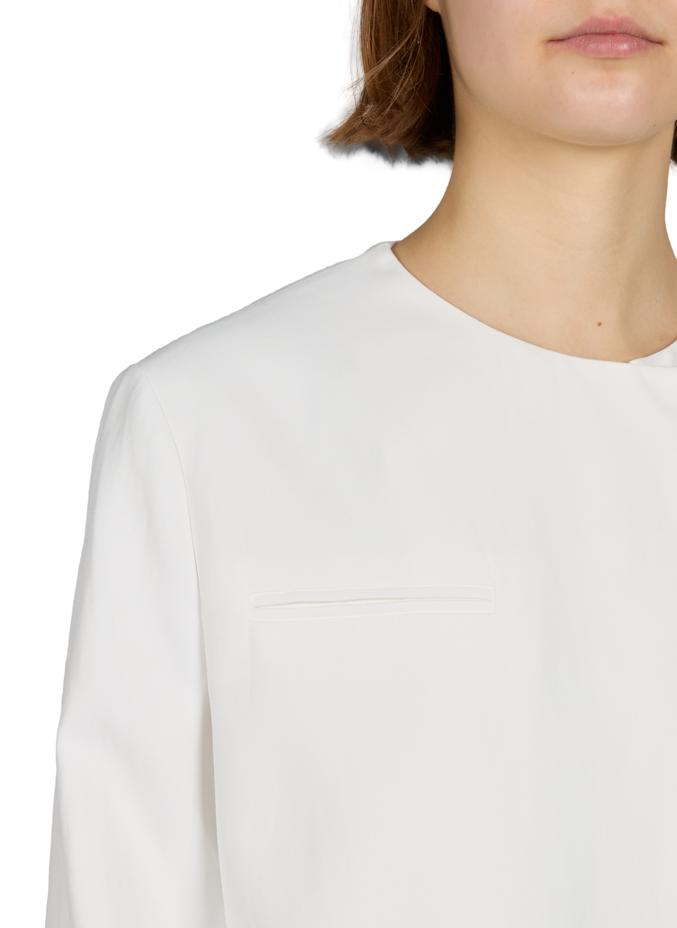 Veste Bono unie à col rond LOULOU DE SAISON Blanc