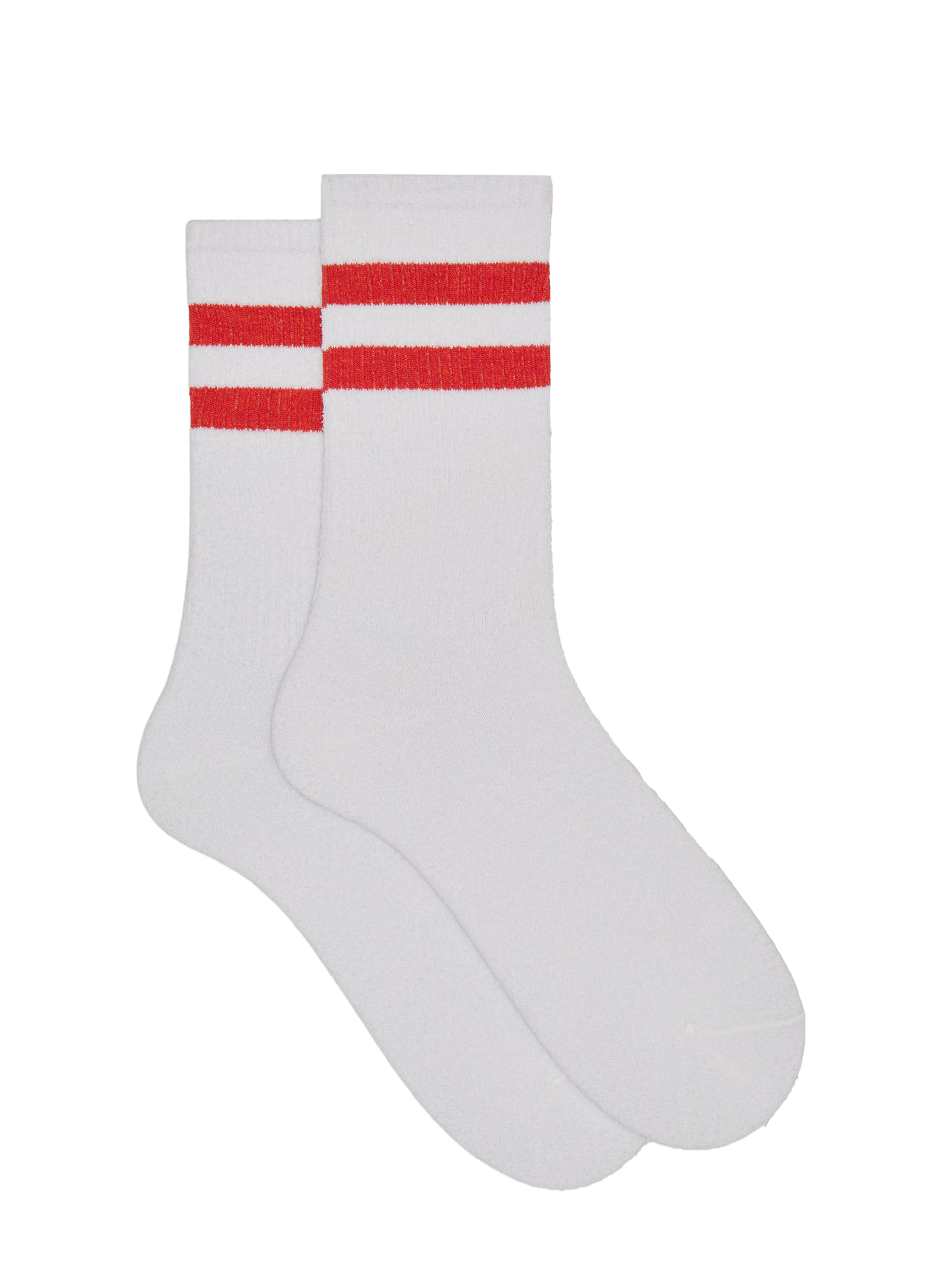 Chaussettes de sport avec bandes contrastantes en coton DORÉ DORÉ Blanc