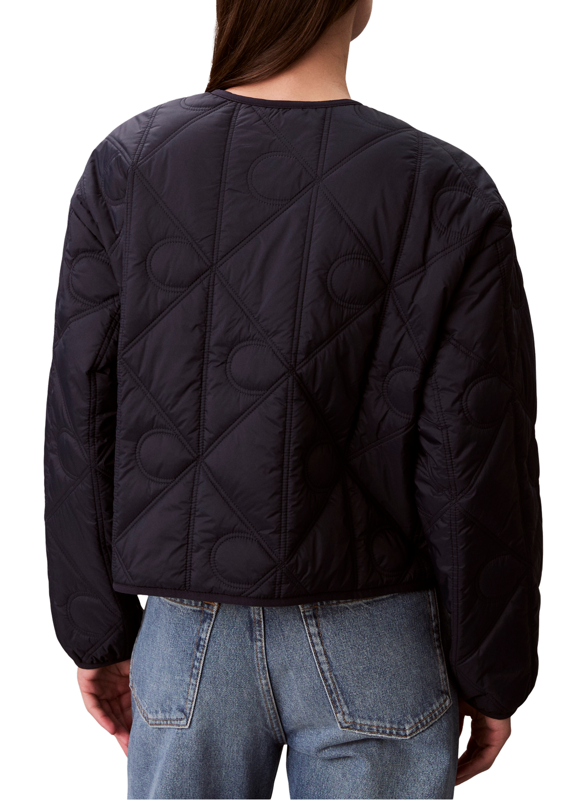Short quilted straight jacket CALVIN KLEIN Blue