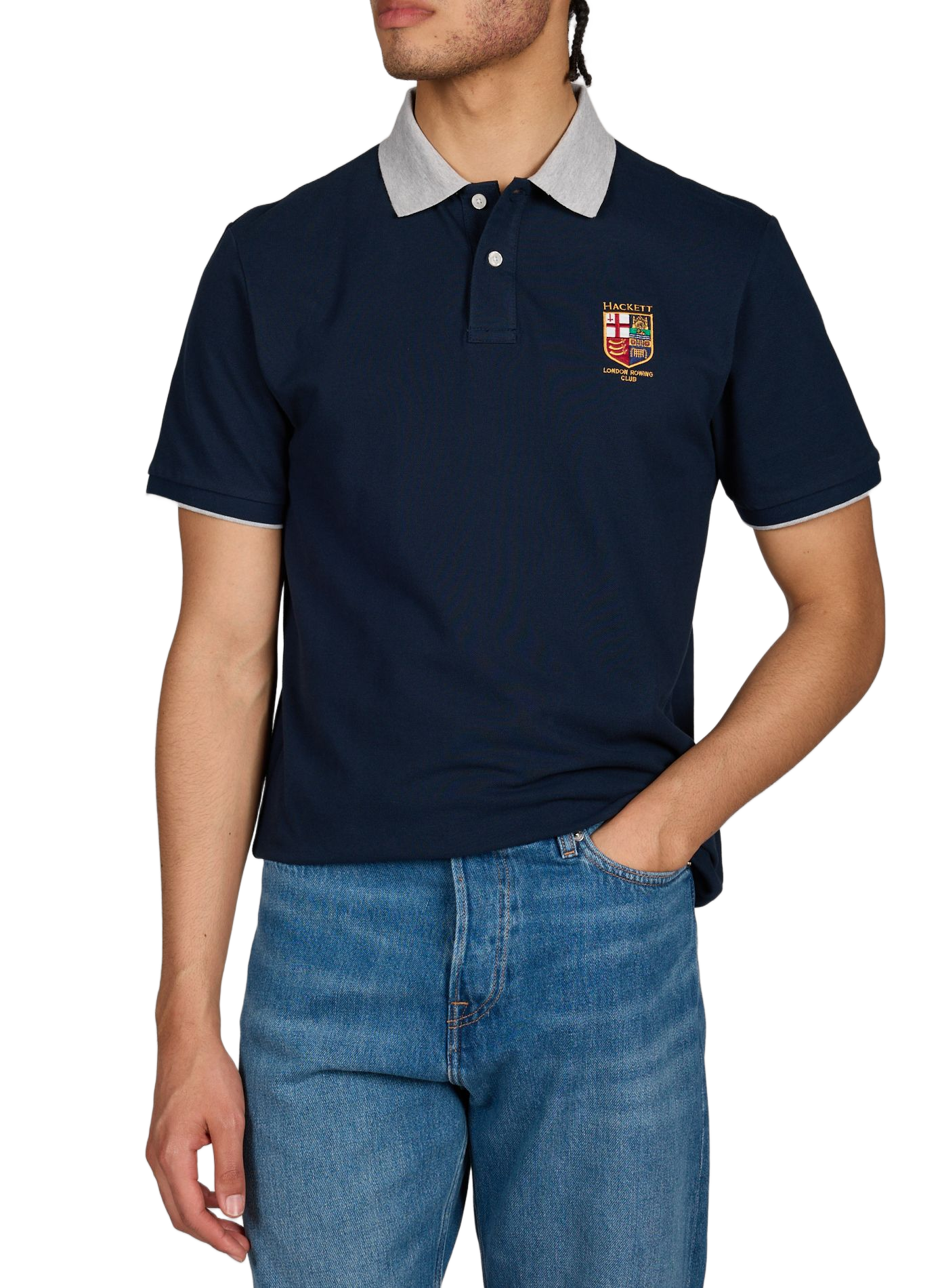  Cotton polo shirt  HACKETT Blue