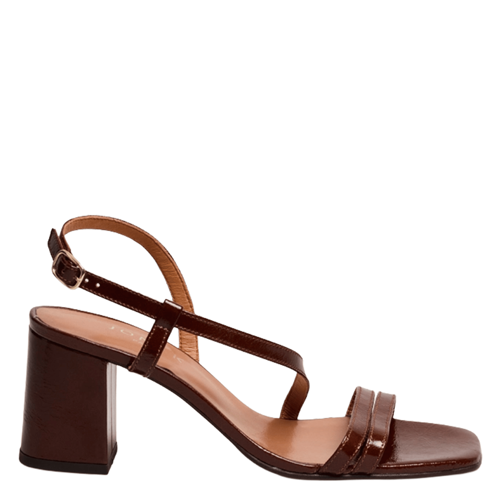 Sandales à talons en cuir vimy JONAK Marron