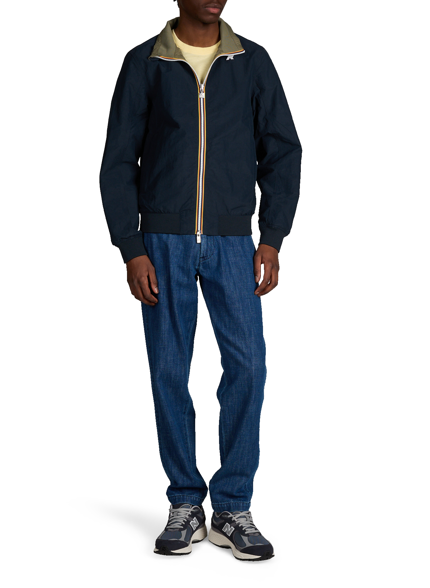 Blouson réversible en coton mélangé K-WAY Bleu