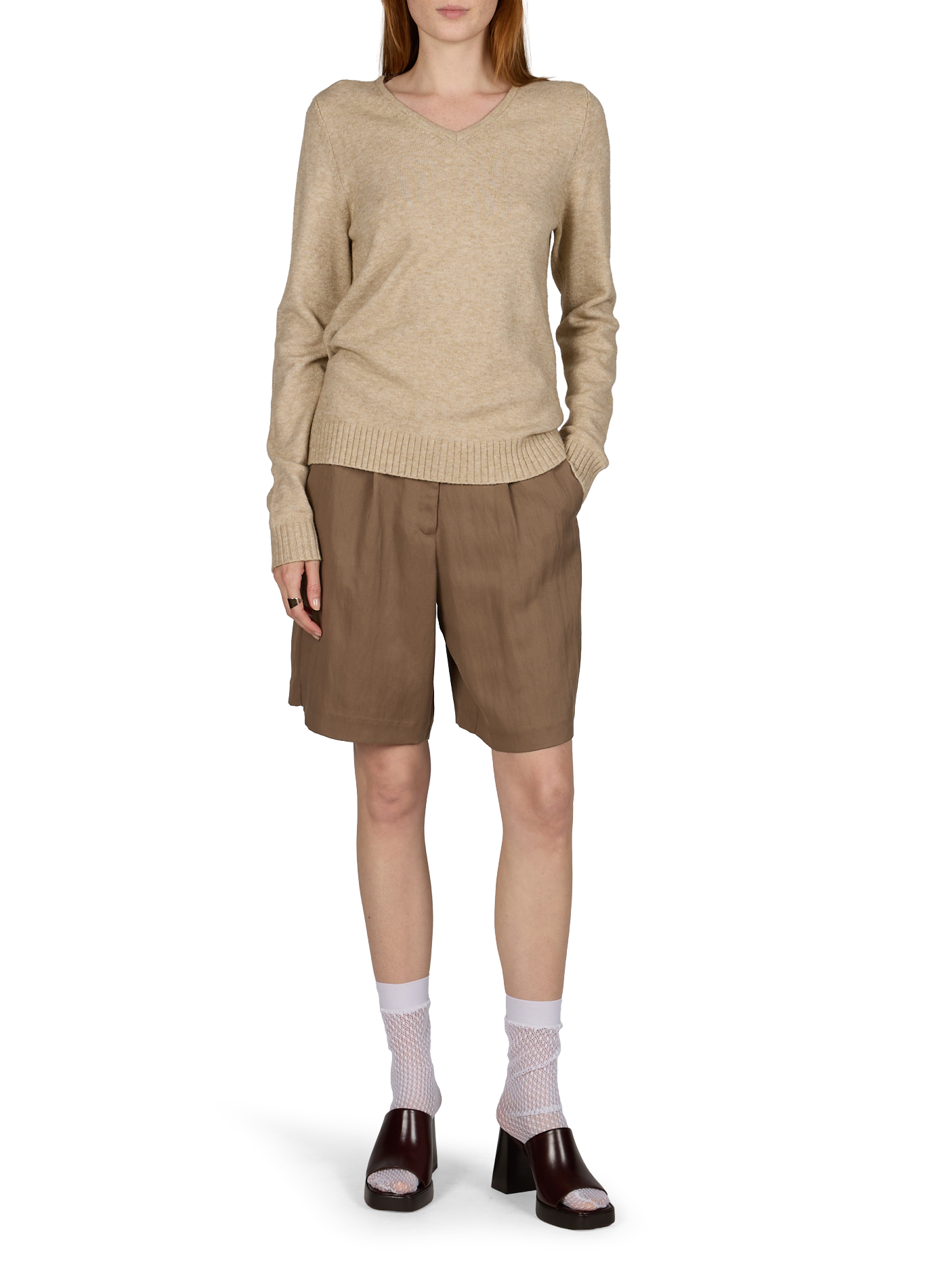 Short taille mi-haute Vialyna Marron