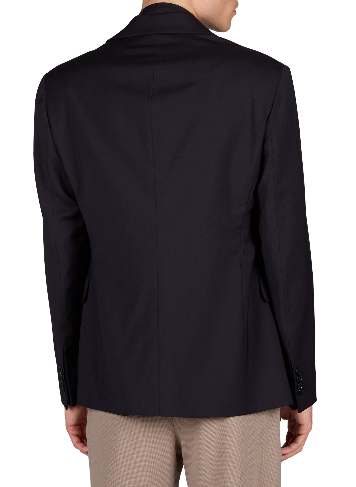 Jacke mit Innenweste aus reiner Wolltuch EMPORIO ARMANI Blau