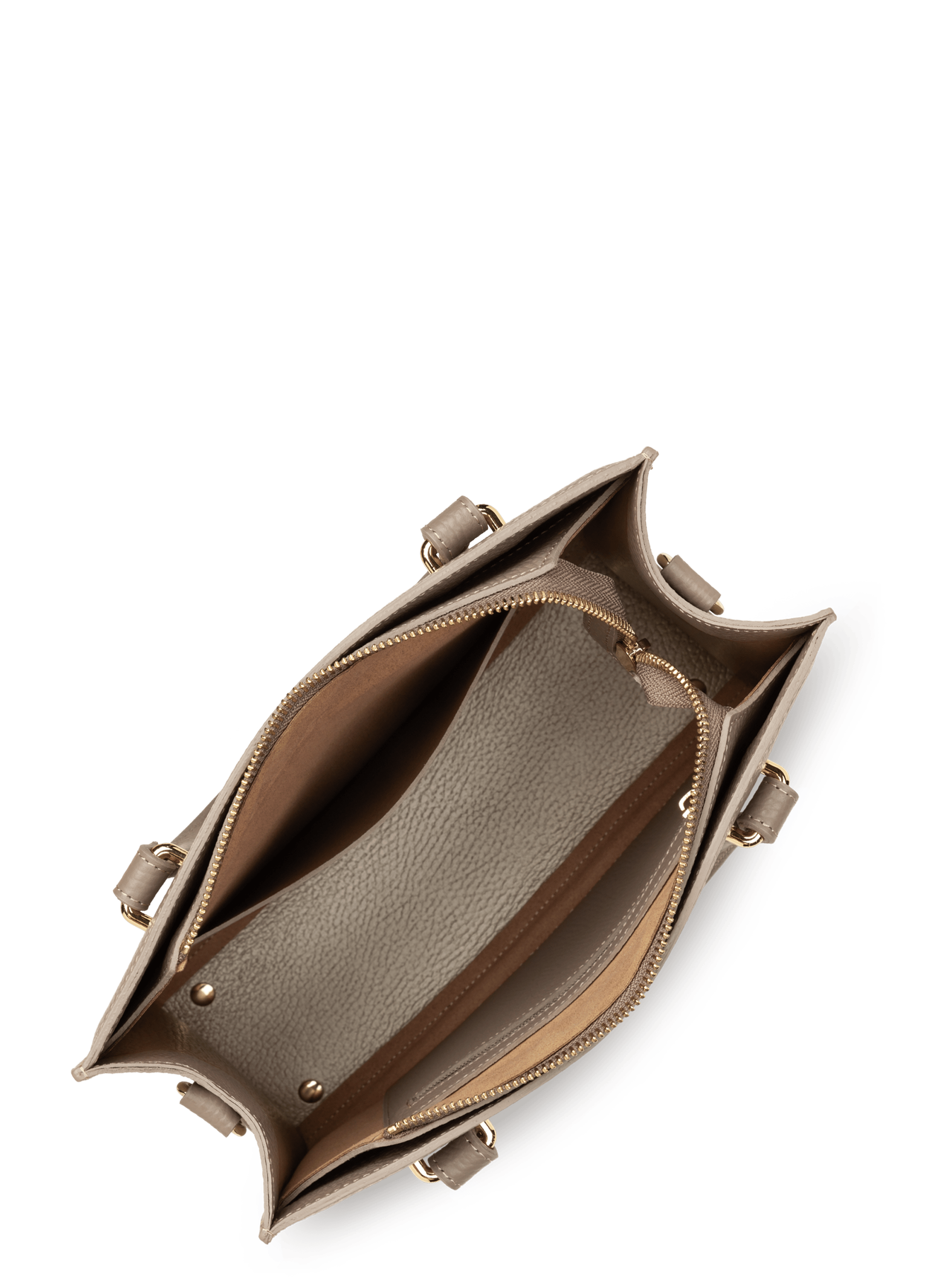 Sac à main - foulonné double daily LANCASTER Gris